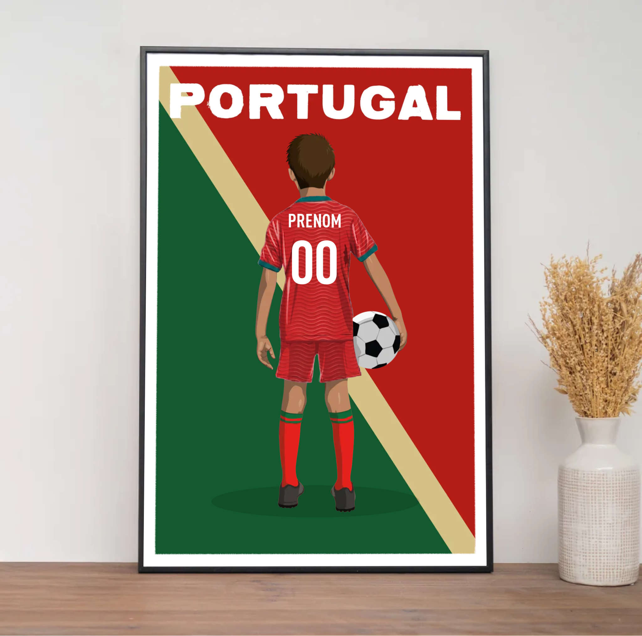 Affiche Foot Portugal - Enfant Personnalisable