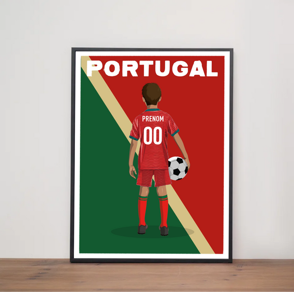 Affiche Foot Portugal - Enfant Personnalisable