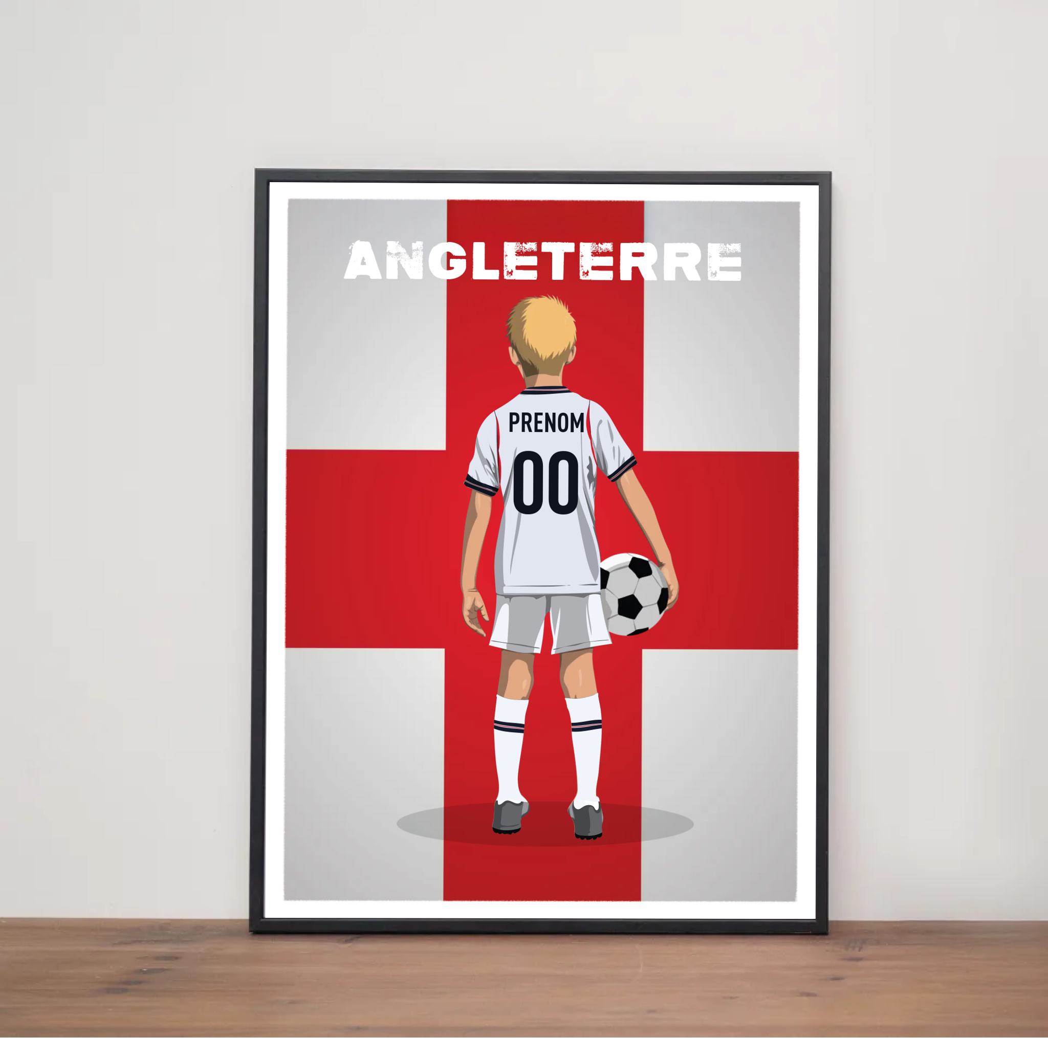 Affiche Foot Angleterre - Enfant Personnalisé