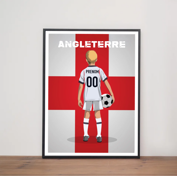 Affiche Foot Angleterre - Enfant Personnalisé