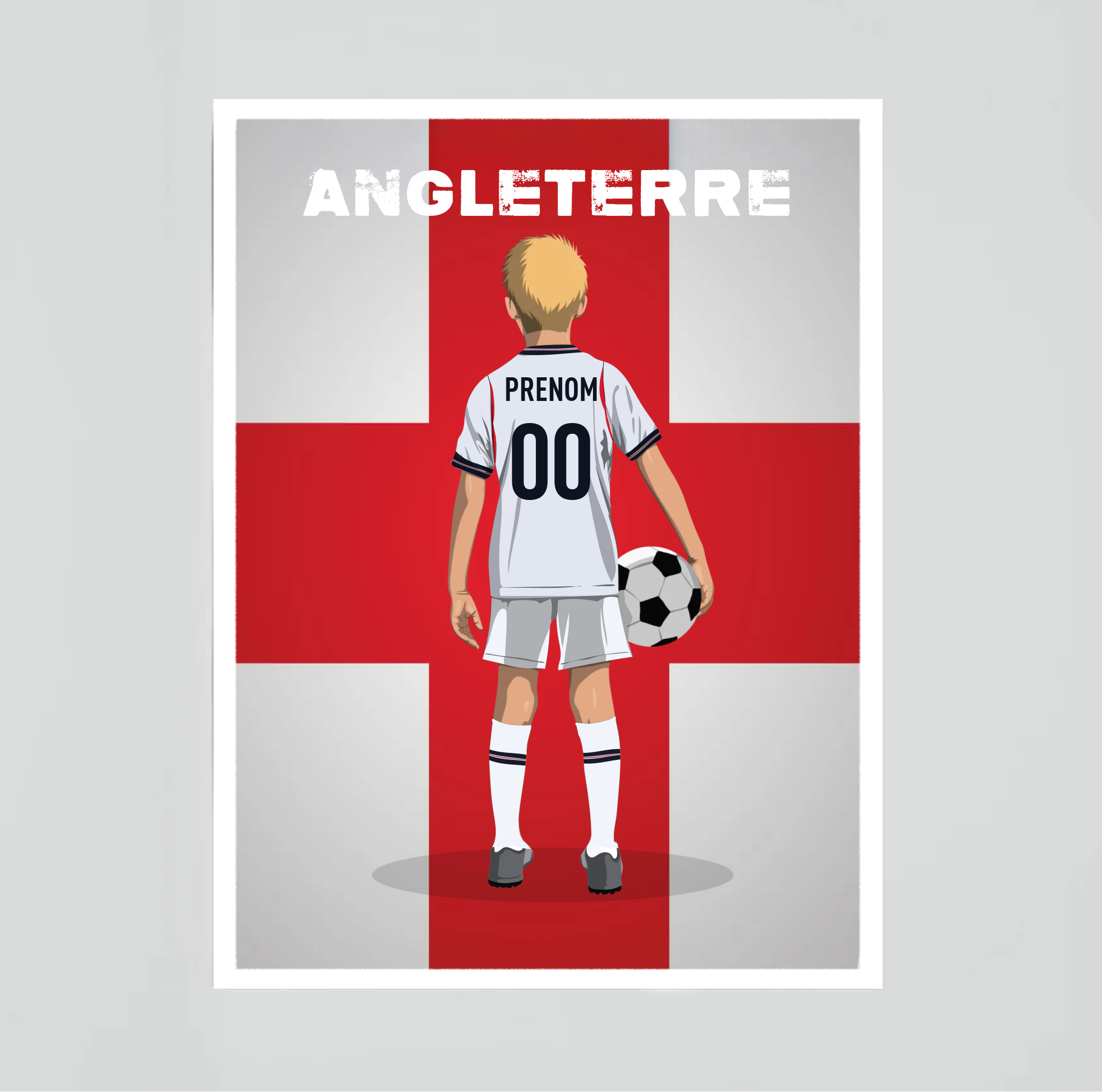 Affiche Foot Angleterre - Enfant Personnalisé