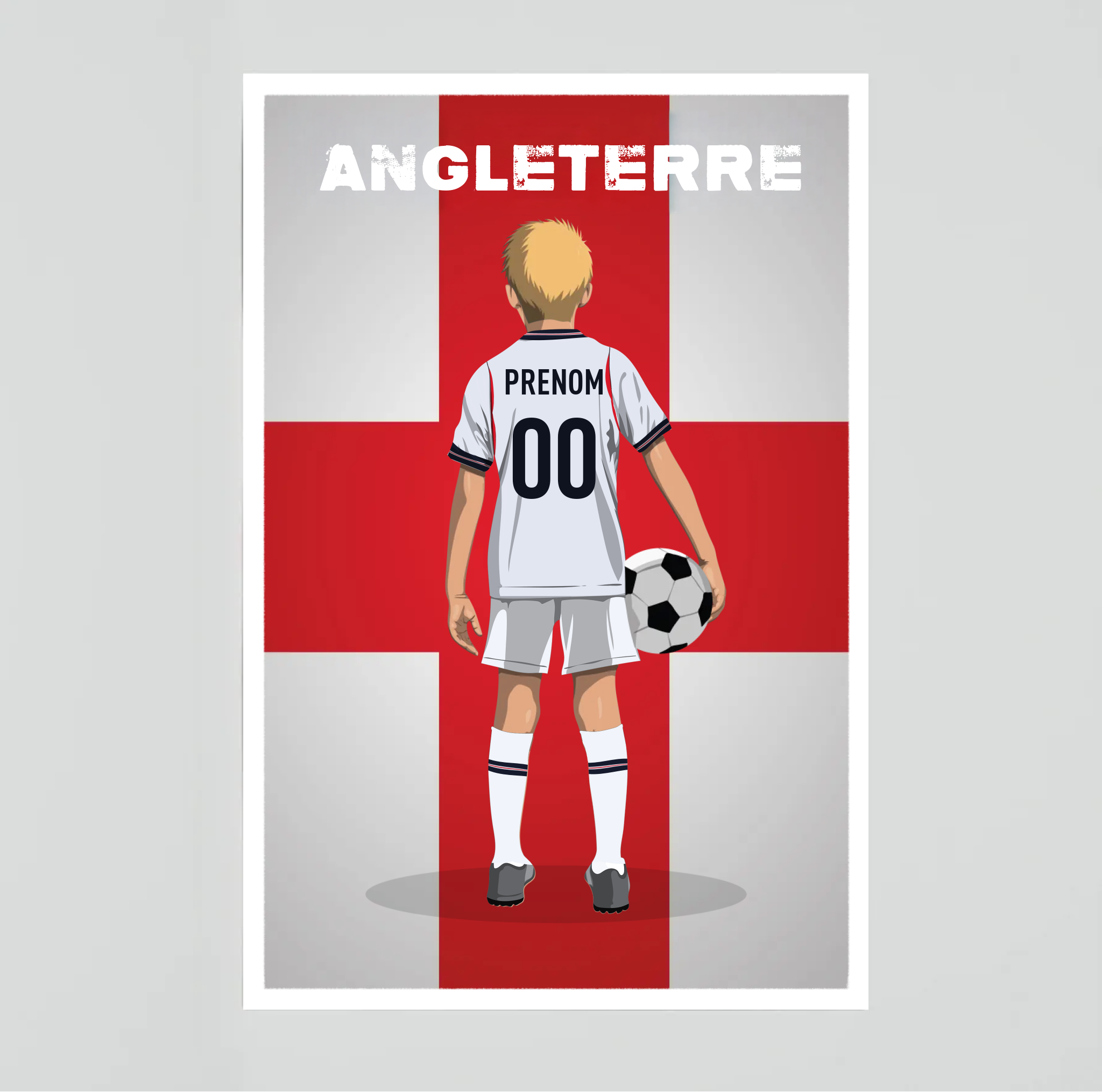 Affiche Foot Angleterre - Enfant Personnalisé