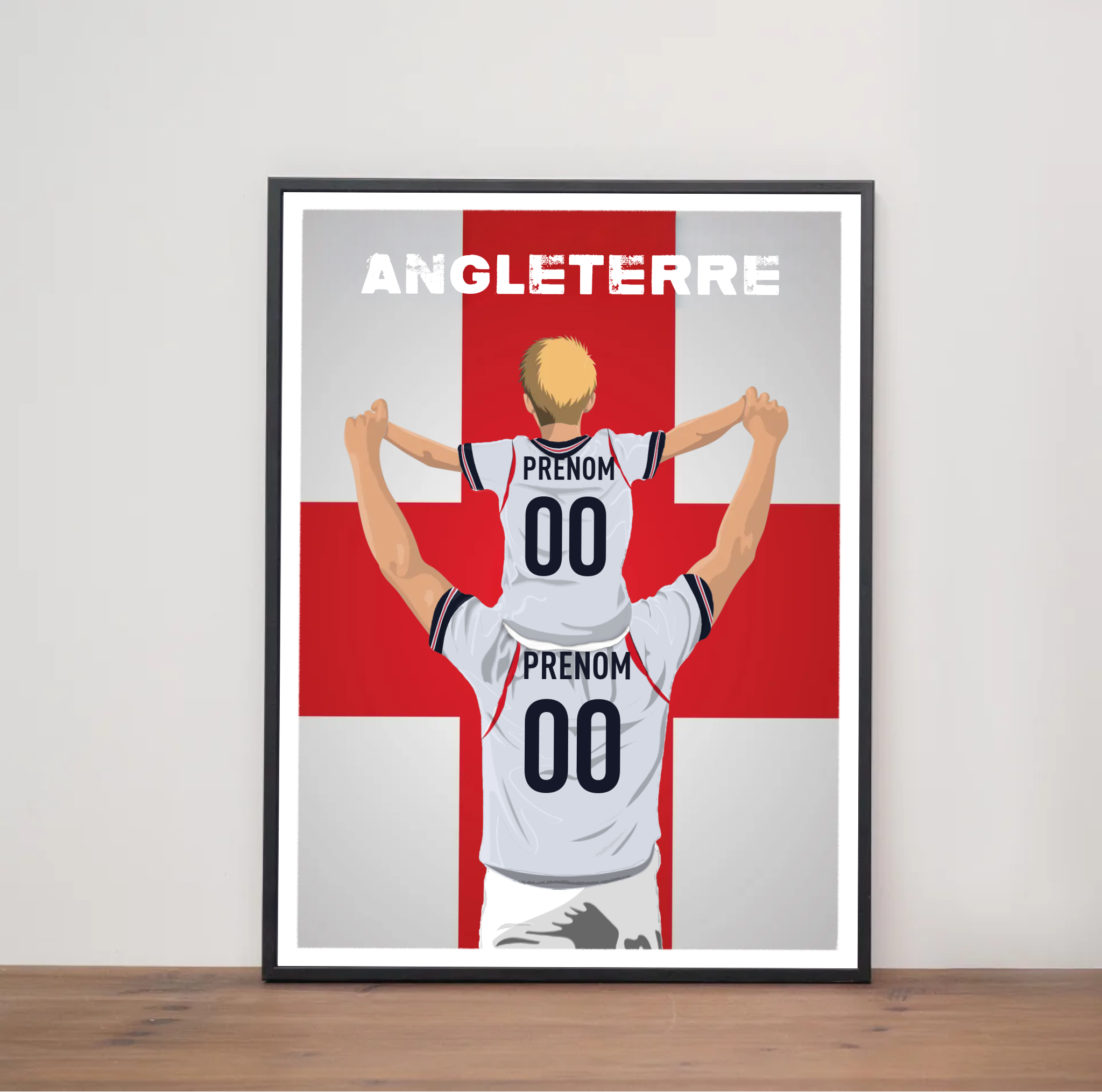 Affiche Foot Angleterre - Père & Enfant Personnalisé