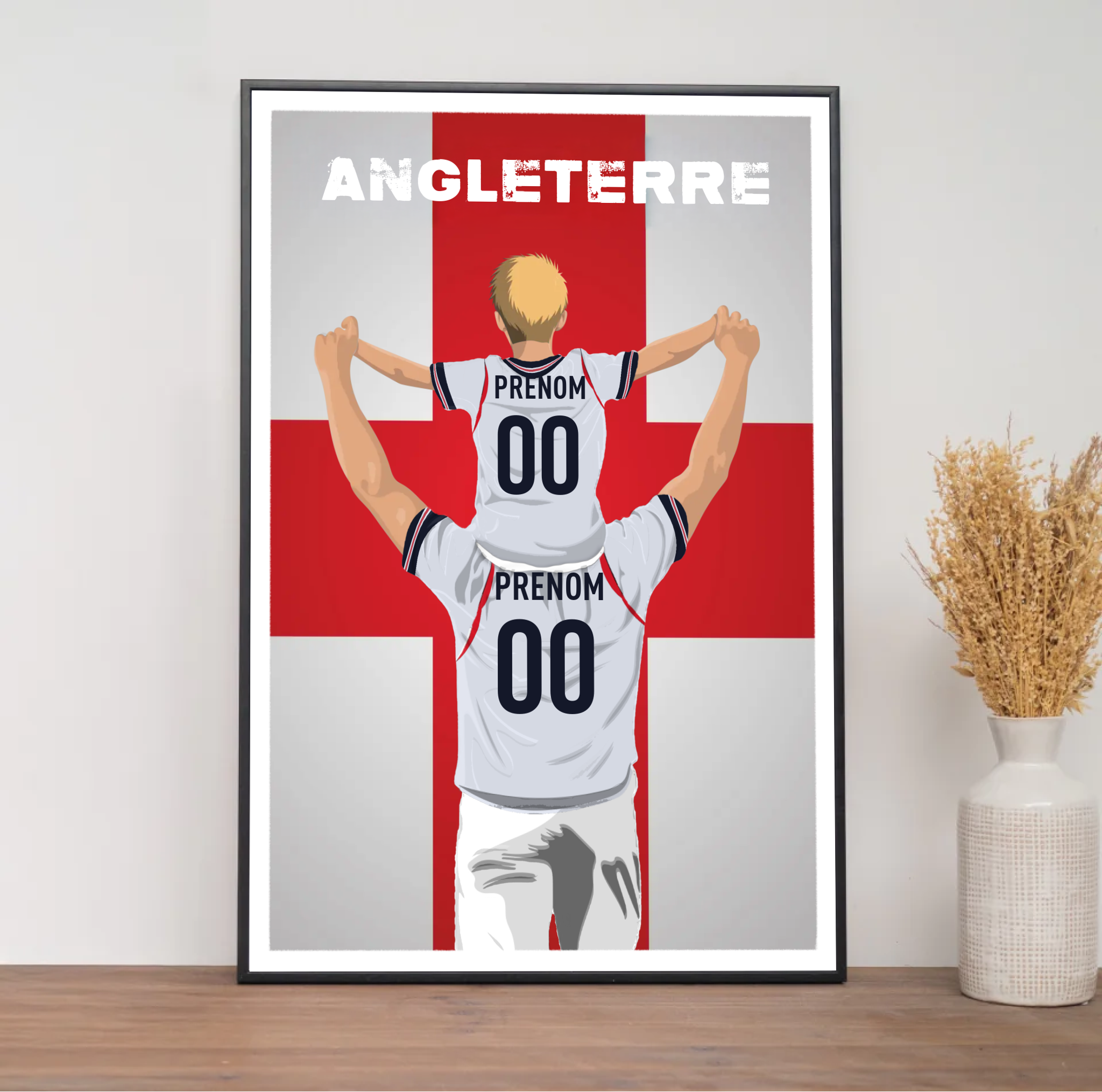 Affiche Foot Angleterre - Père & Enfant Personnalisé