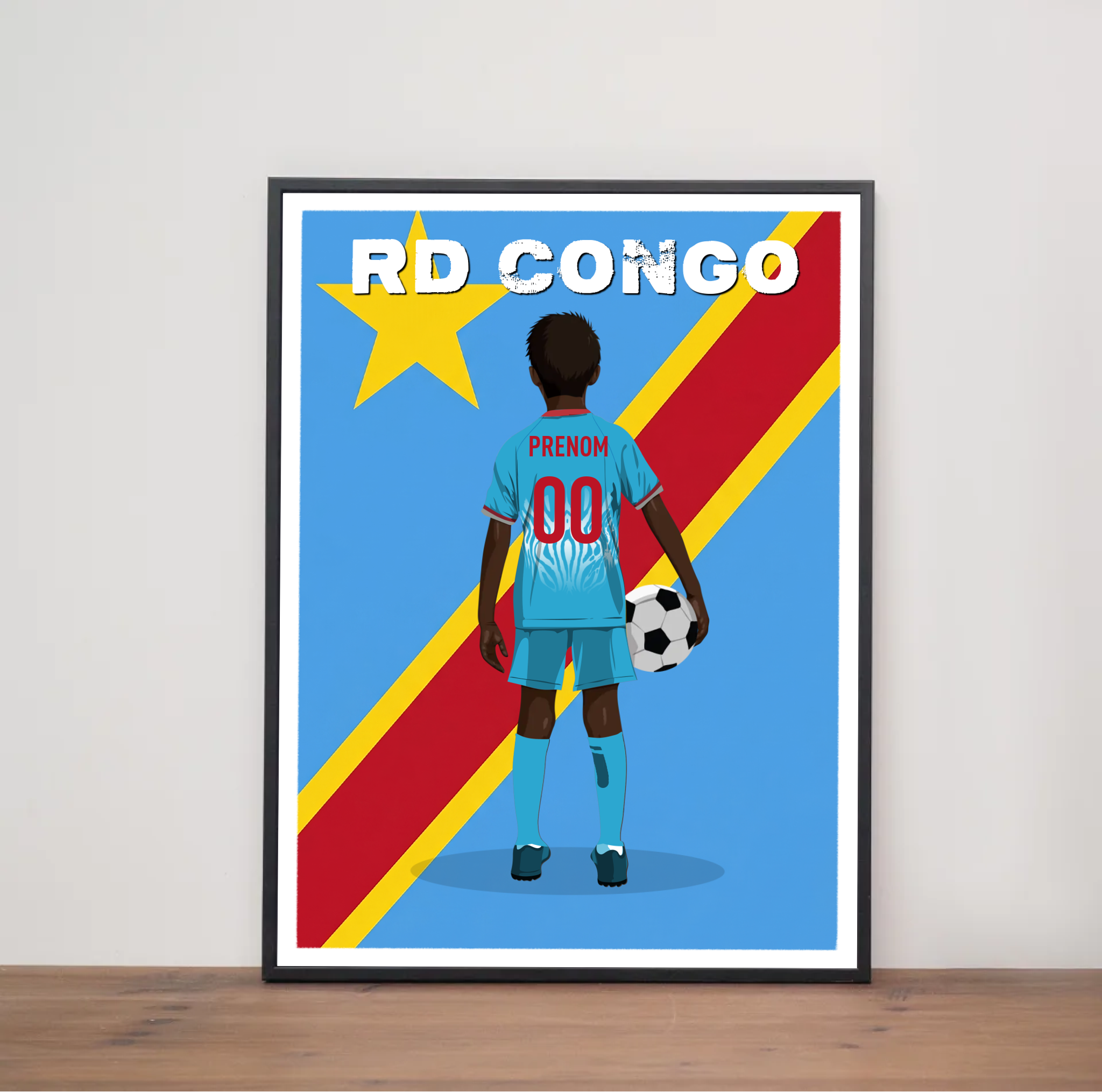 Affiche Foot RD Congo - Enfant Personnalisé