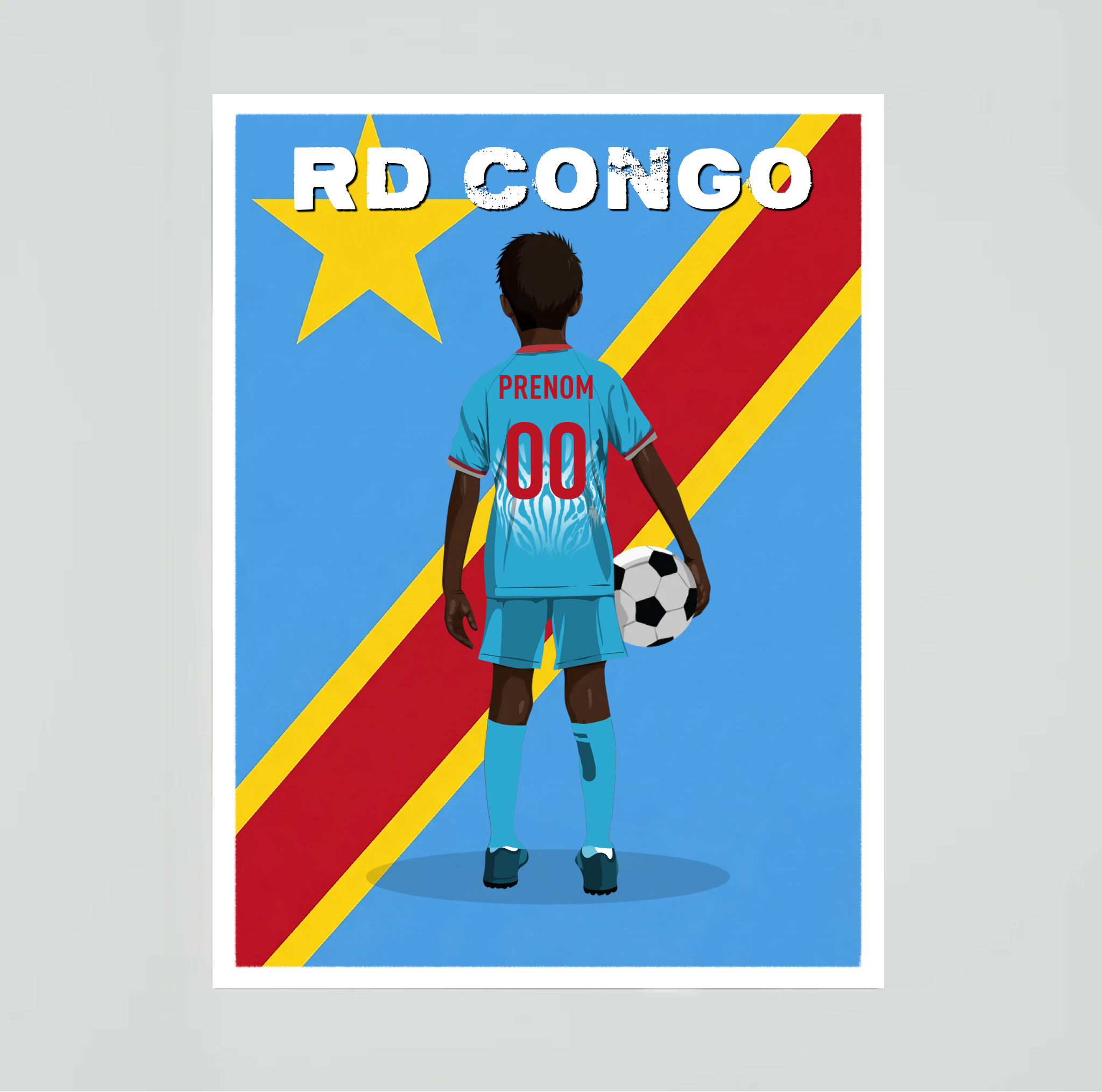 Affiche Foot RD Congo - Enfant Personnalisé