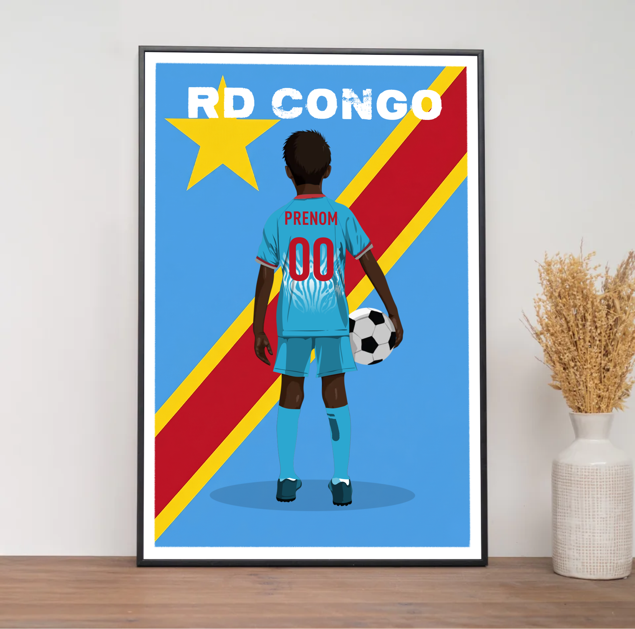Affiche Foot RD Congo - Enfant Personnalisé