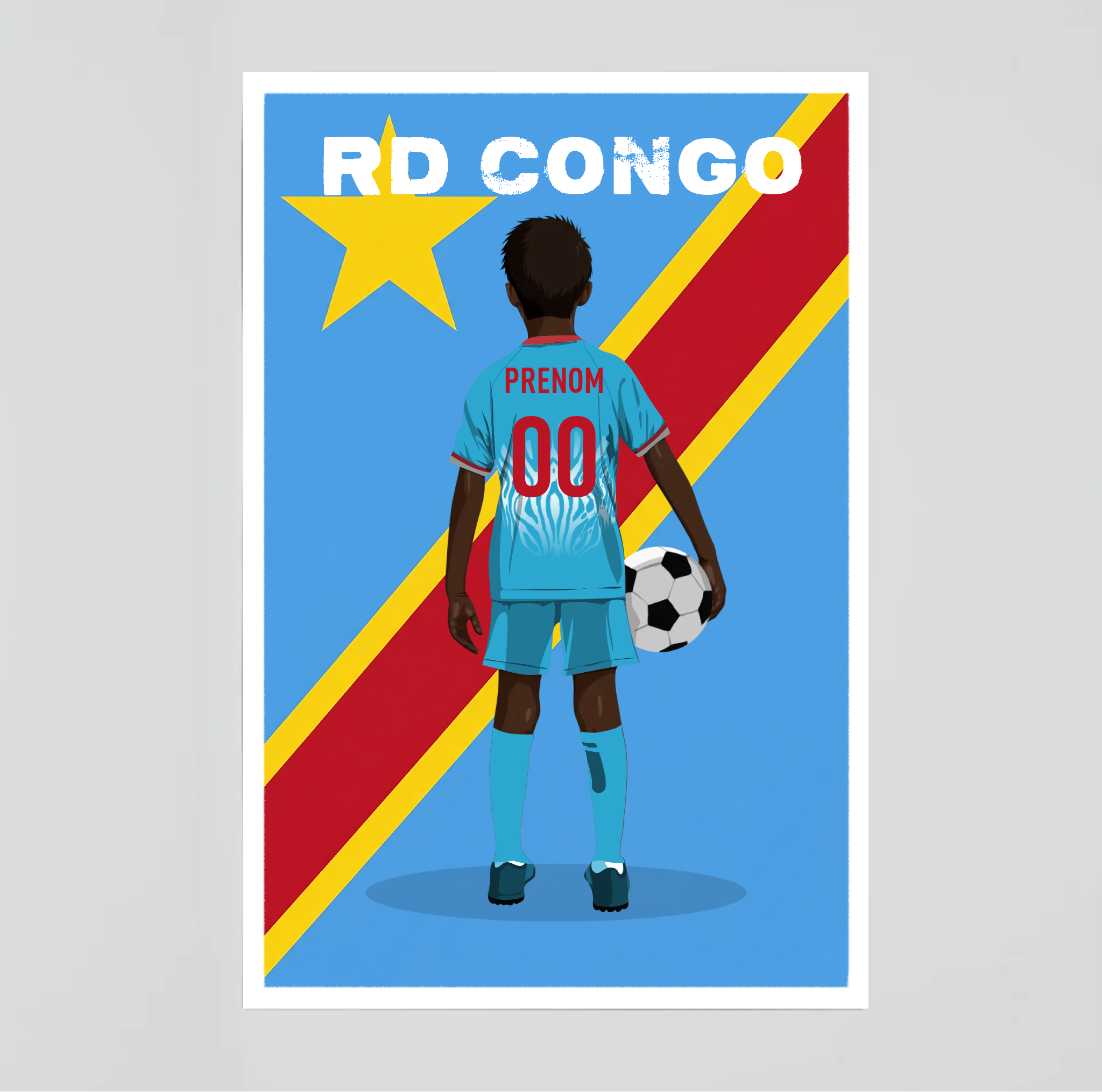 Affiche Foot RD Congo - Enfant Personnalisé