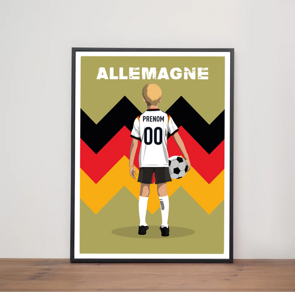 Affiche Foot Allemagne - Enfant Personnalisé