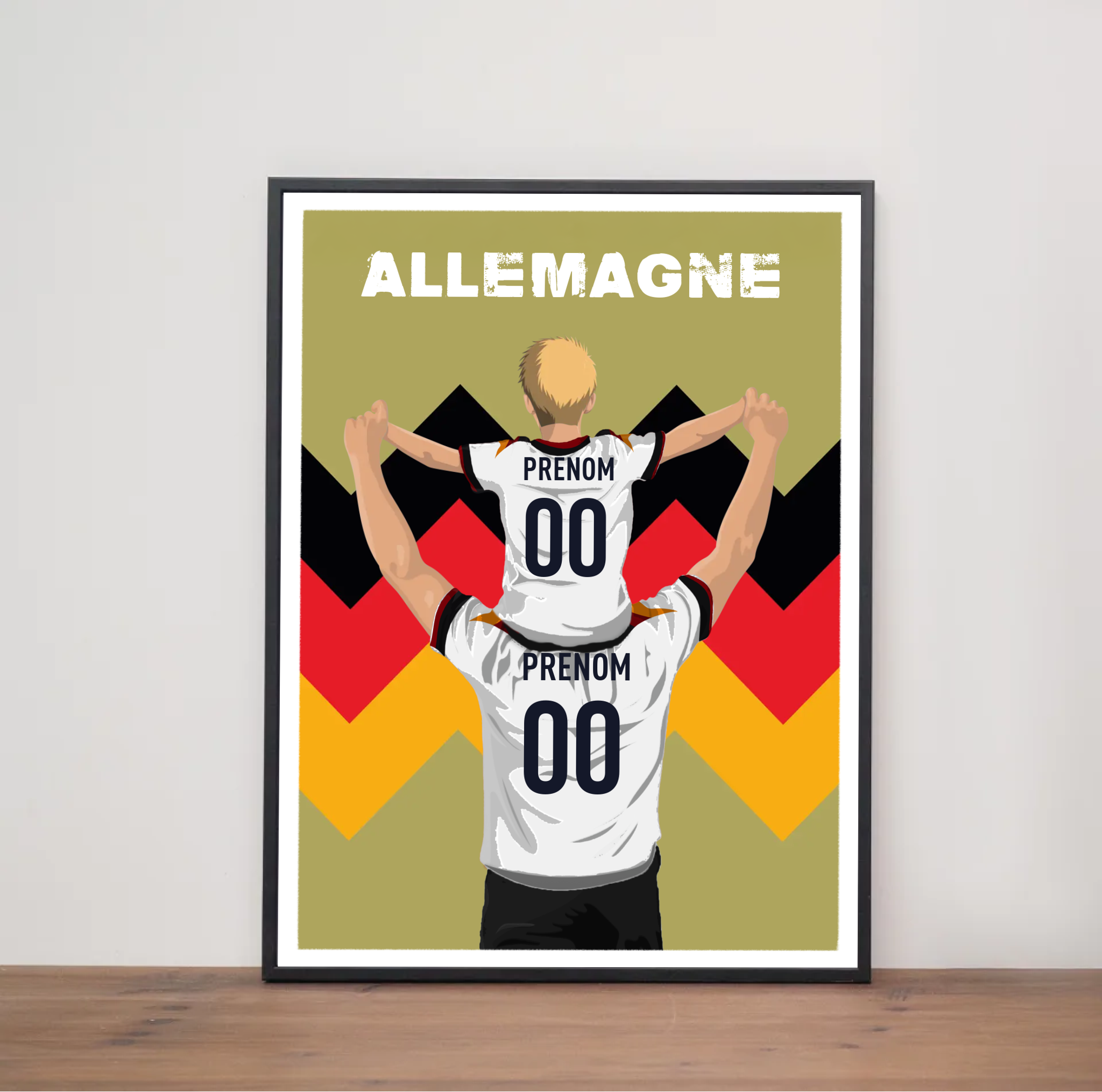 Affiche Foot Allemagne - Père & Enfant Personnalisé