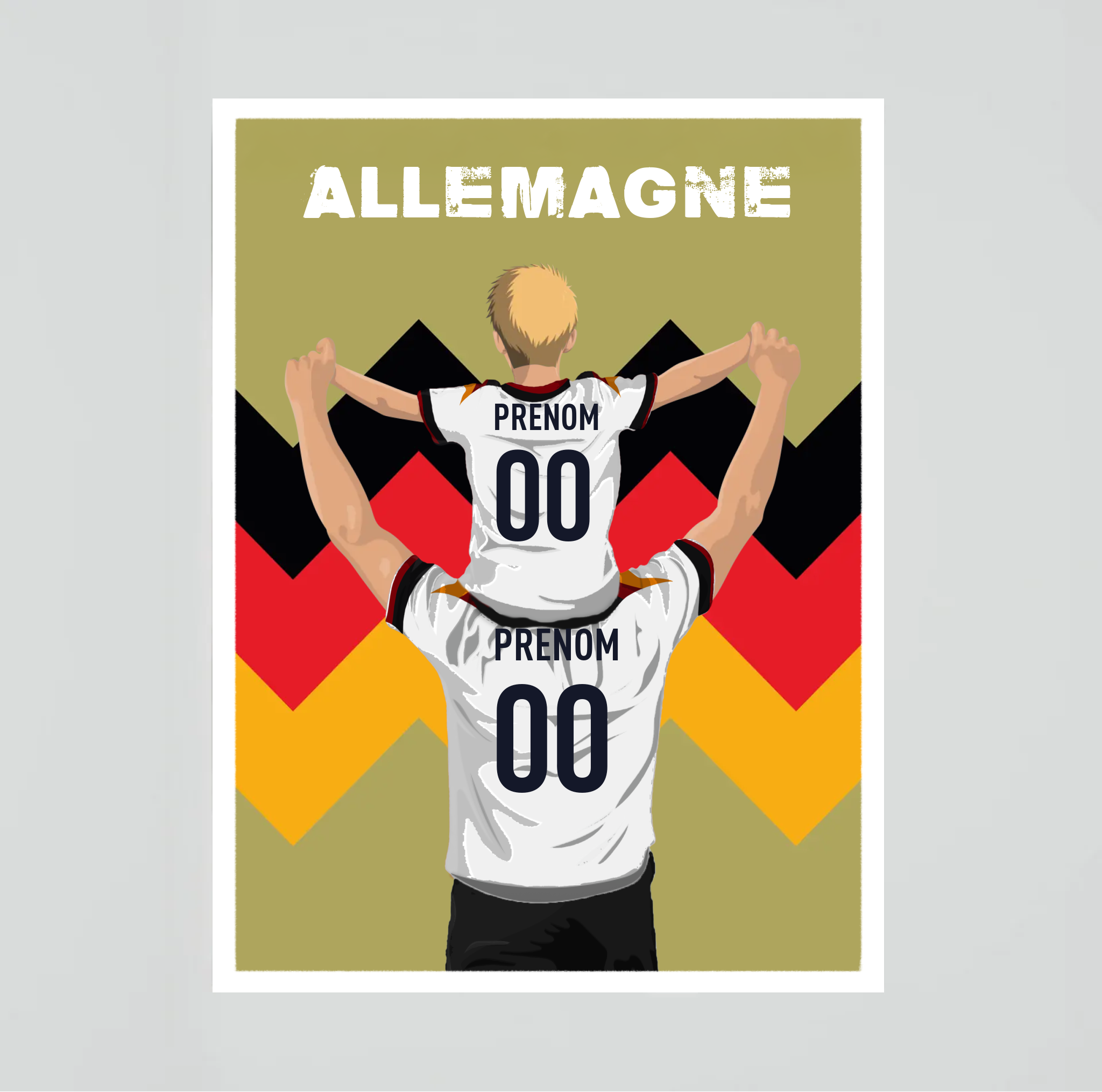 Affiche Foot Allemagne - Père & Enfant Personnalisé