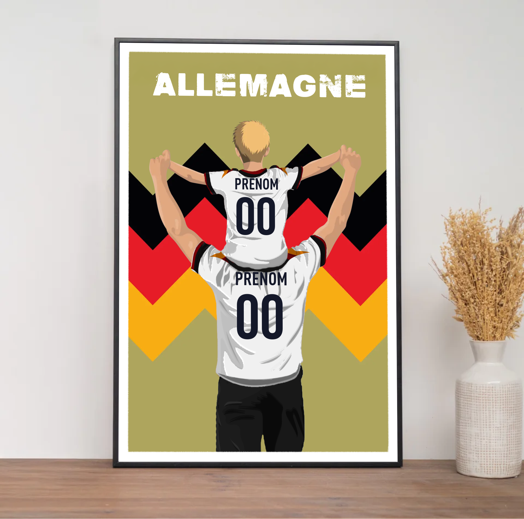Affiche Foot Allemagne - Père & Enfant Personnalisé