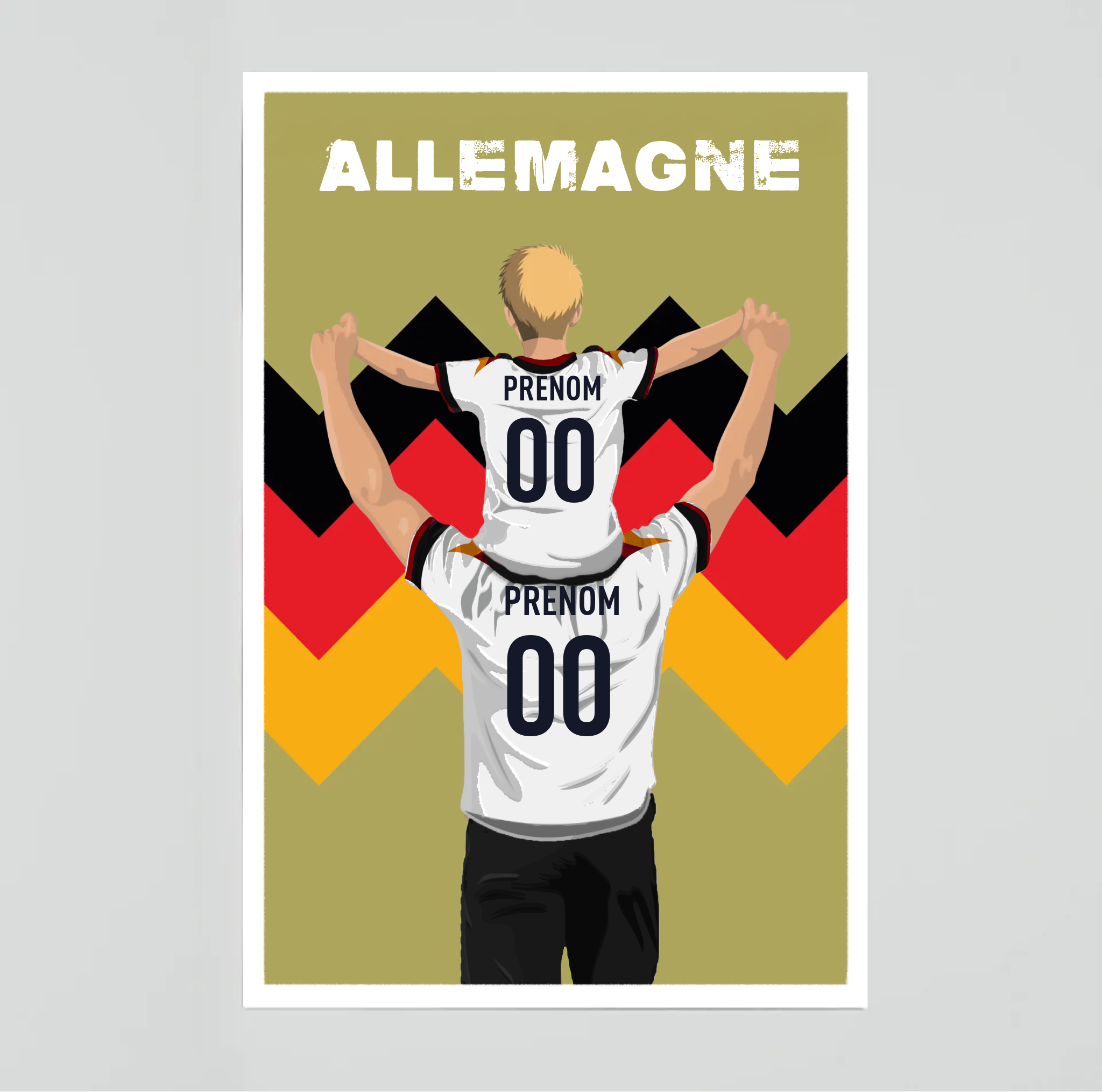 Affiche Foot Allemagne - Père & Enfant Personnalisé