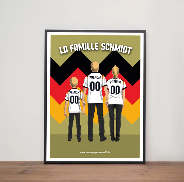 Affiche Foot Allemagne - Famille Personnalisée