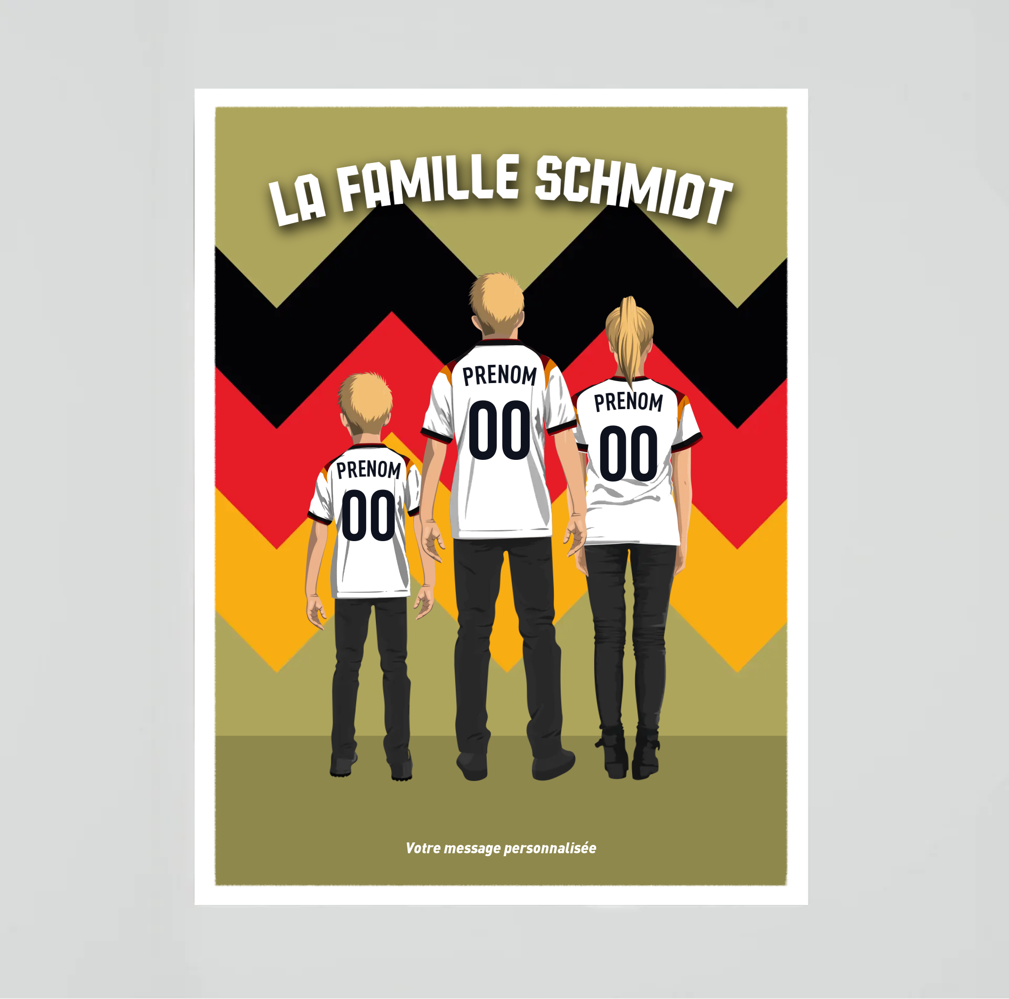 Affiche Foot Allemagne - Famille Personnalisée