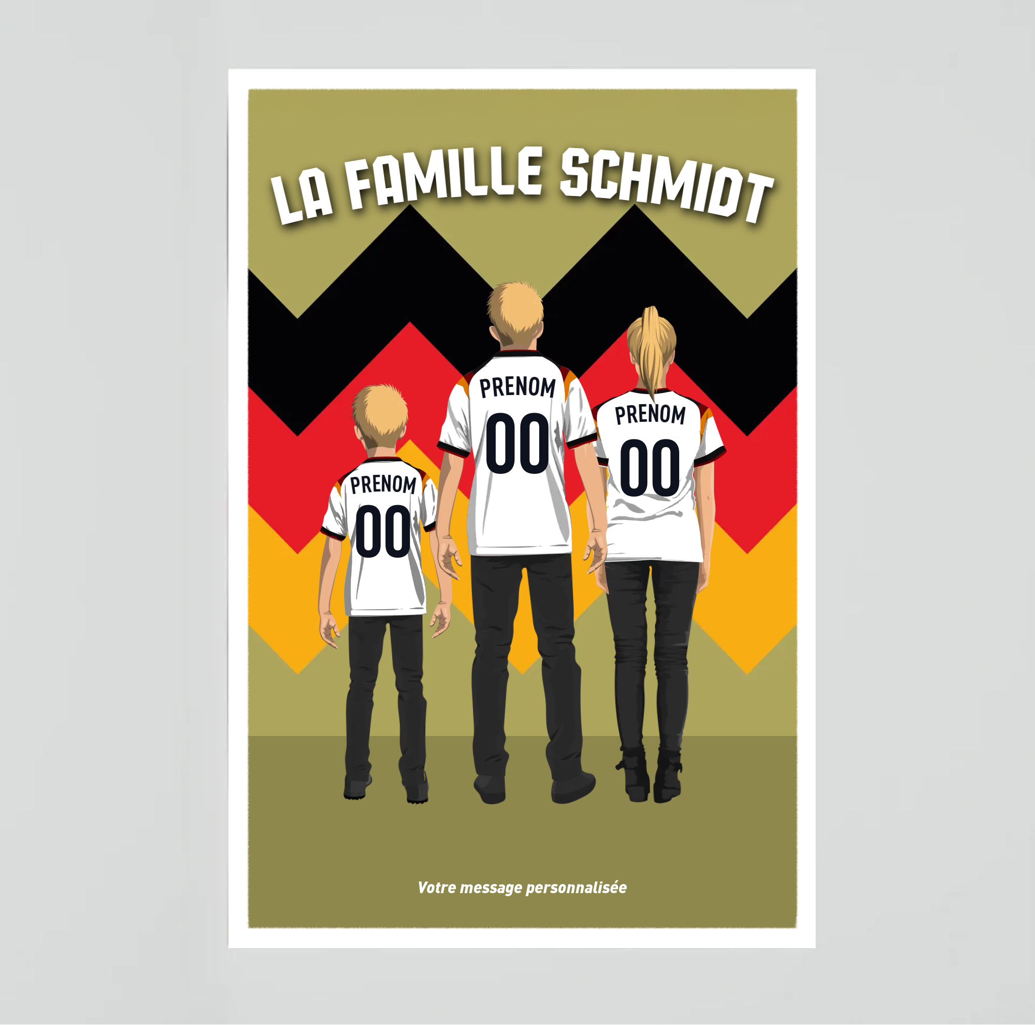 Affiche Foot Allemagne - Famille Personnalisée