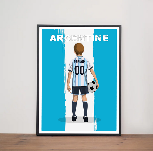 Affiche Foot Argentine - Enfant Personnalisé