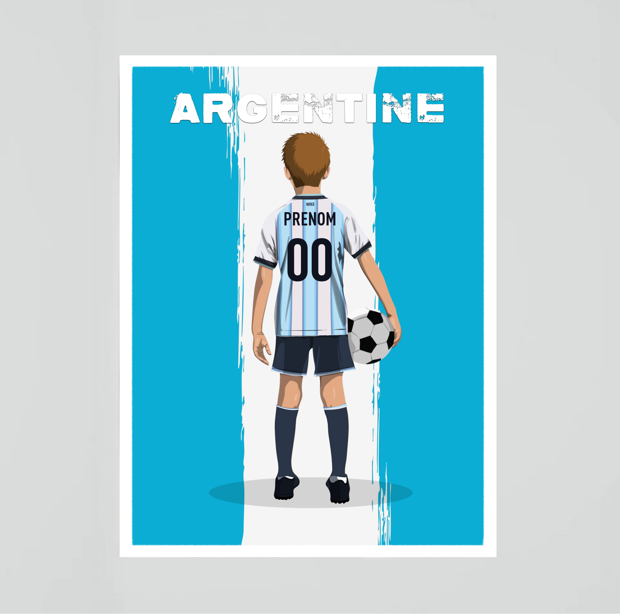 Affiche Foot Argentine - Enfant Personnalisé