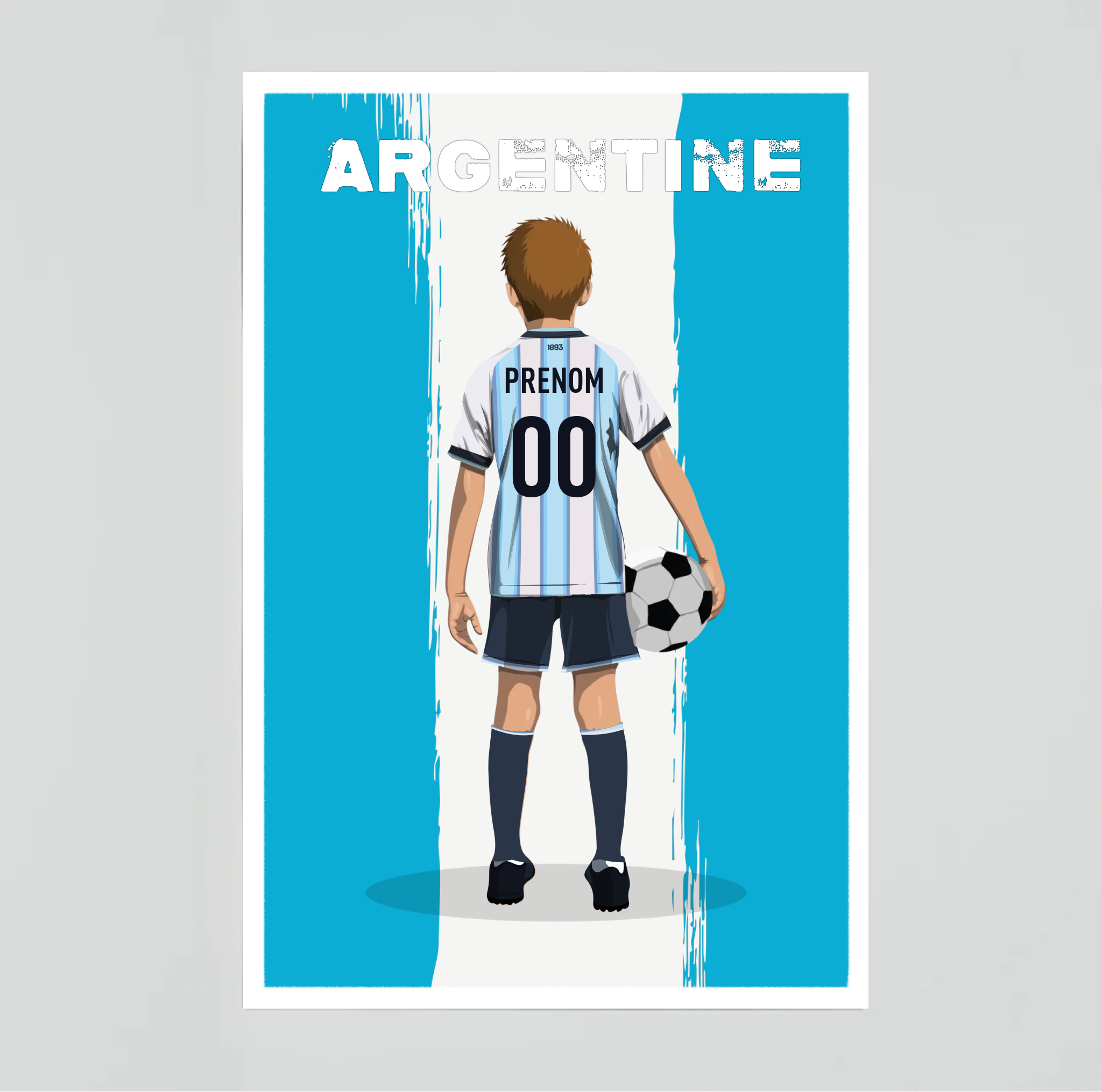 Affiche Foot Argentine - Enfant Personnalisé