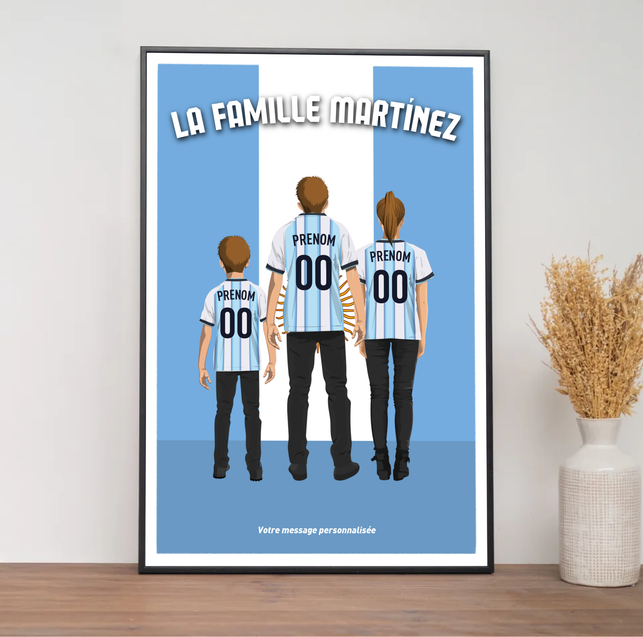 Affiche Foot Argentine - Famille Personnalisée