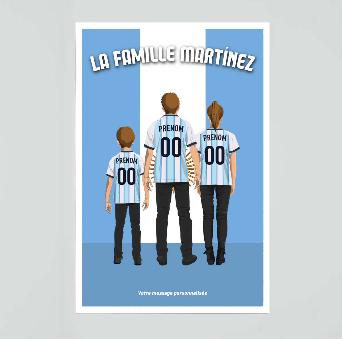 Affiche Foot Argentine - Famille Personnalisée