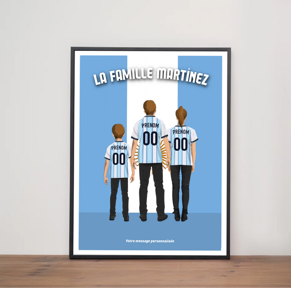 Affiche Foot Argentine - Famille Personnalisée