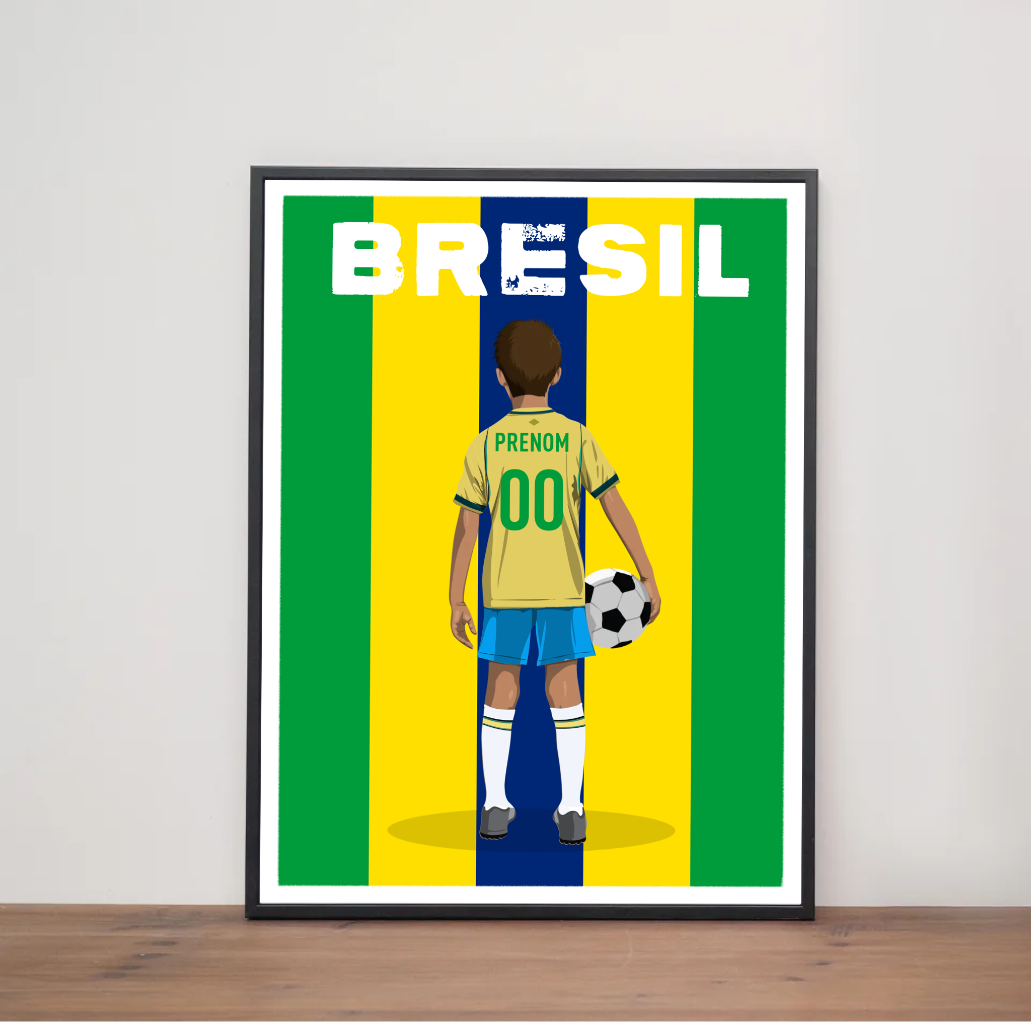 Affiche Foot Brésil - Enfant Personnalisé