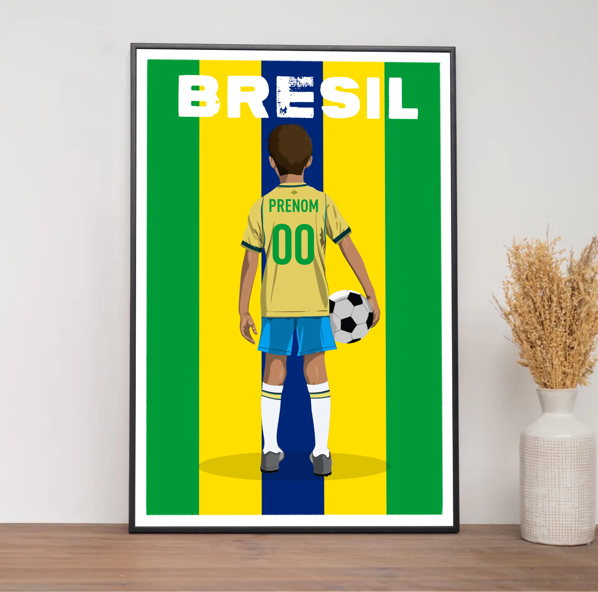 Affiche Foot Brésil - Enfant Personnalisé