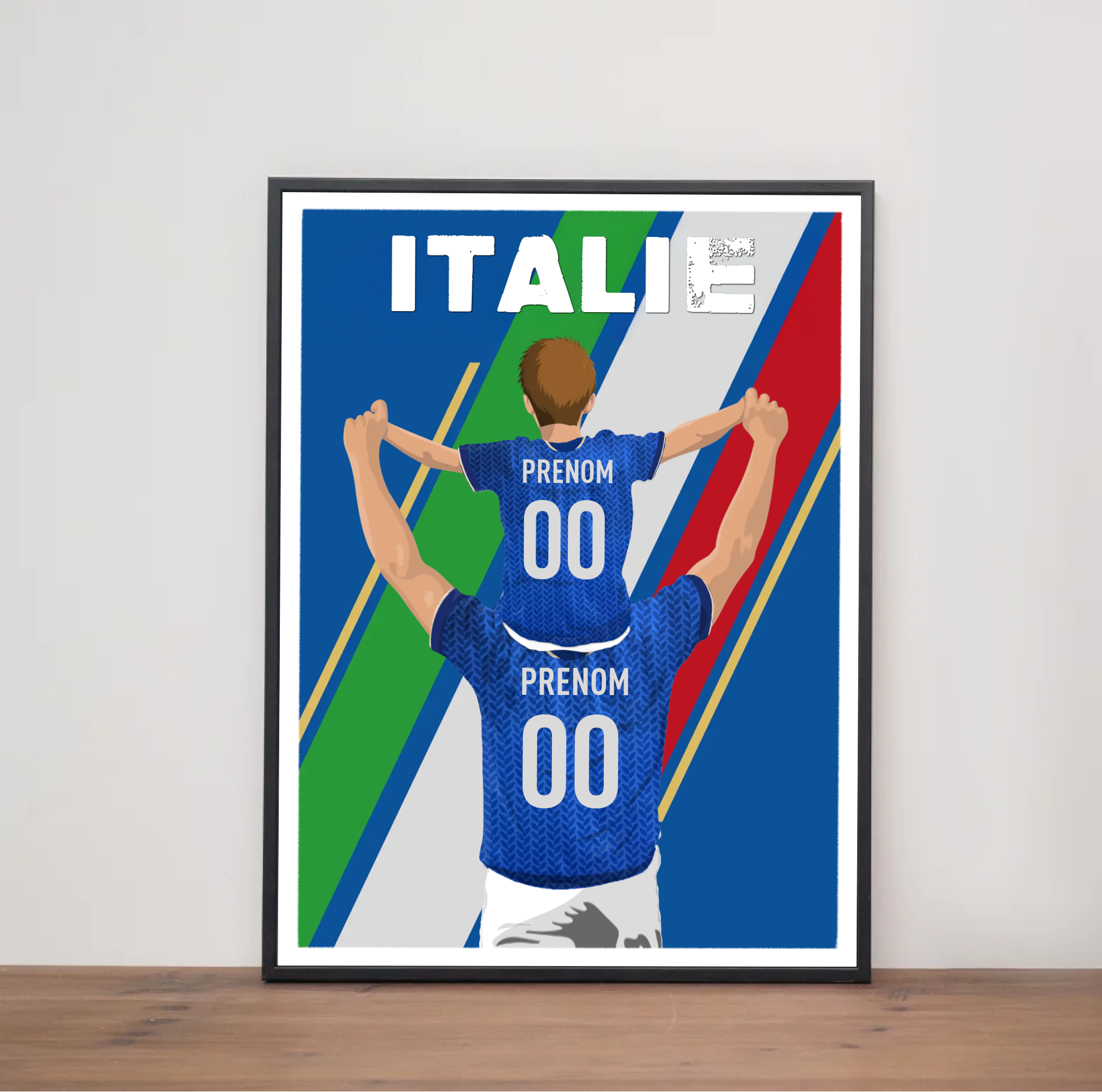 Affiche Foot Italie - Père & Enfant Personnalisé