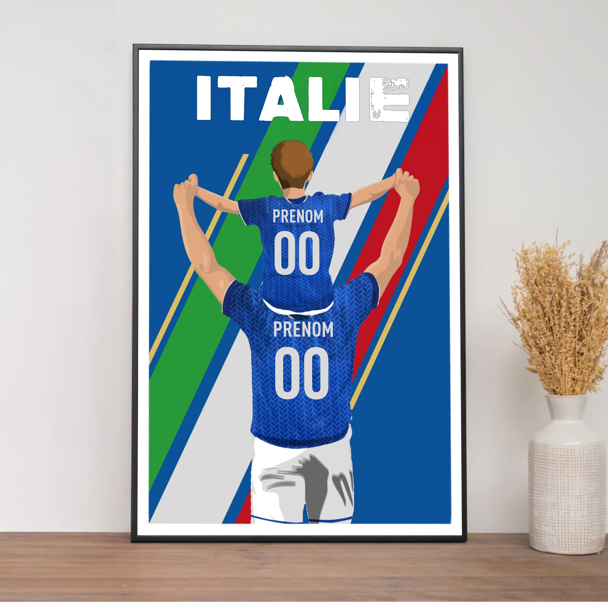 Affiche Foot Italie - Père & Enfant Personnalisé