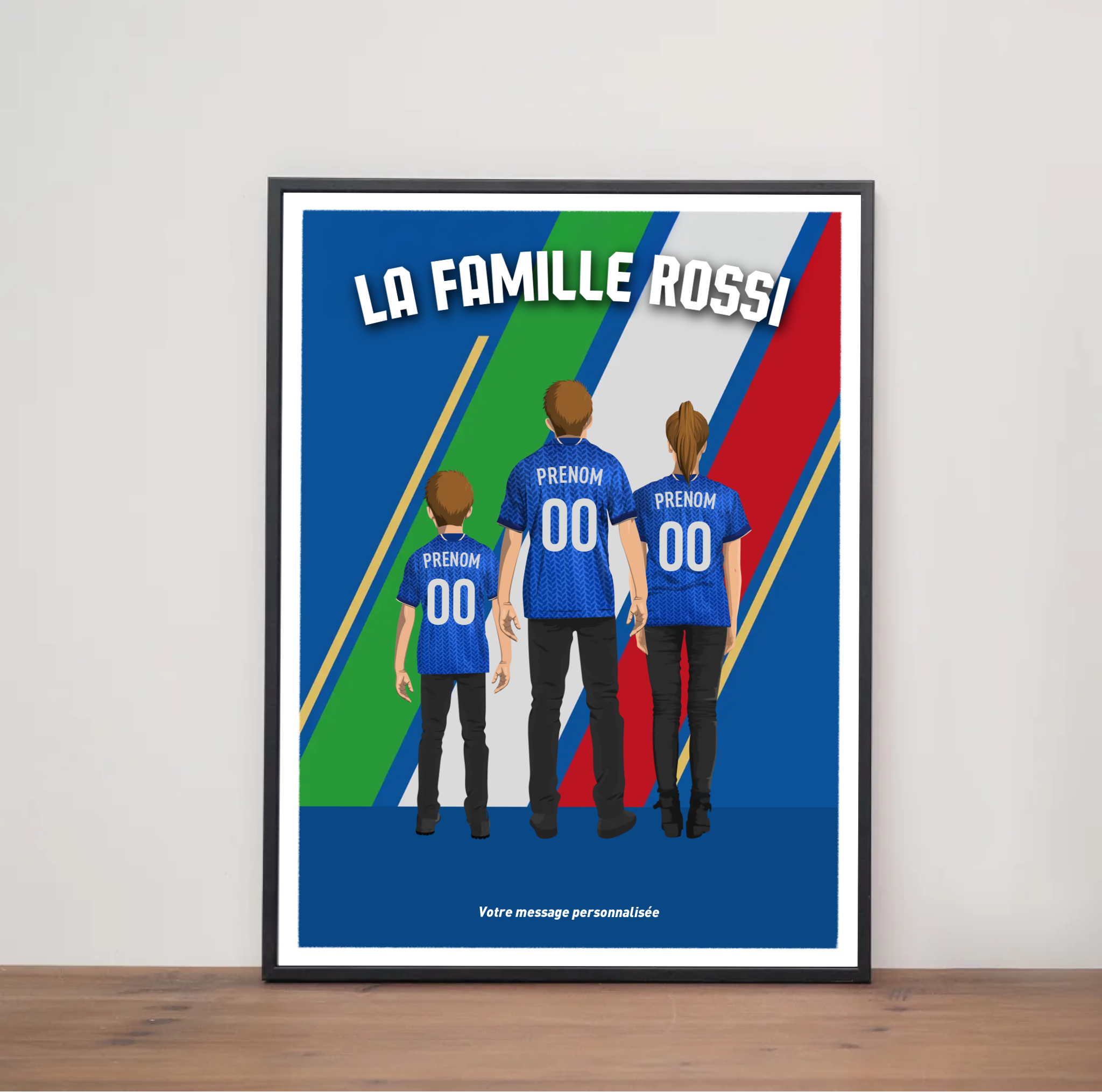 Affiche Foot Italie - Famille Personnalisée