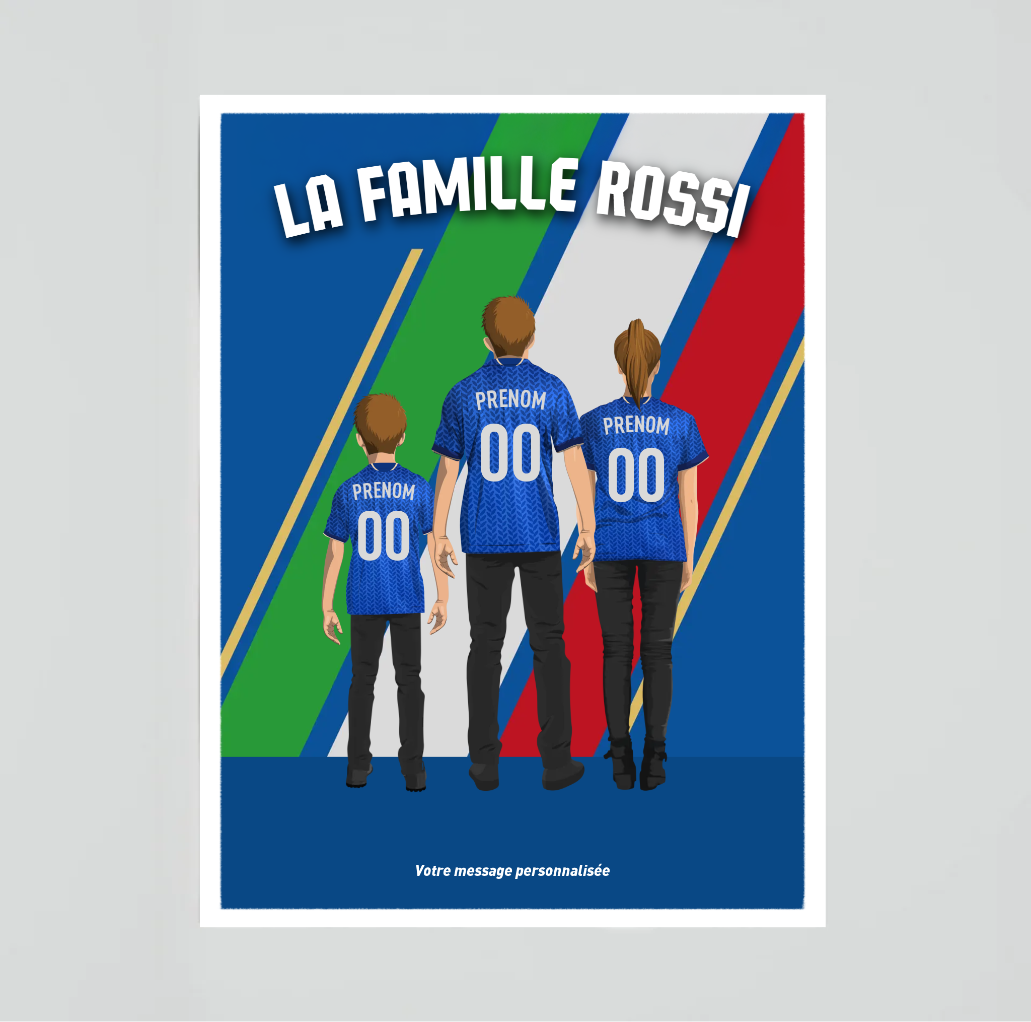Affiche Foot Italie - Famille Personnalisée