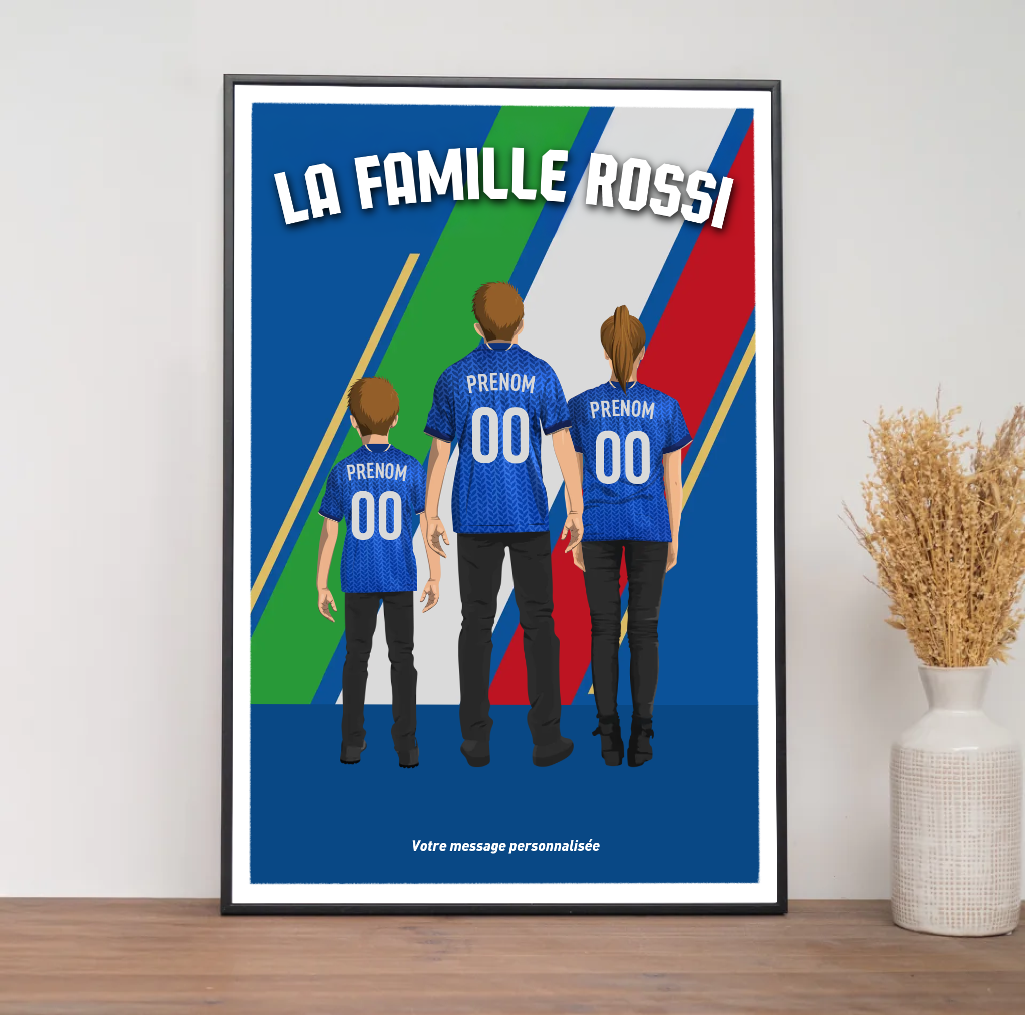 Affiche Foot Italie - Famille Personnalisée