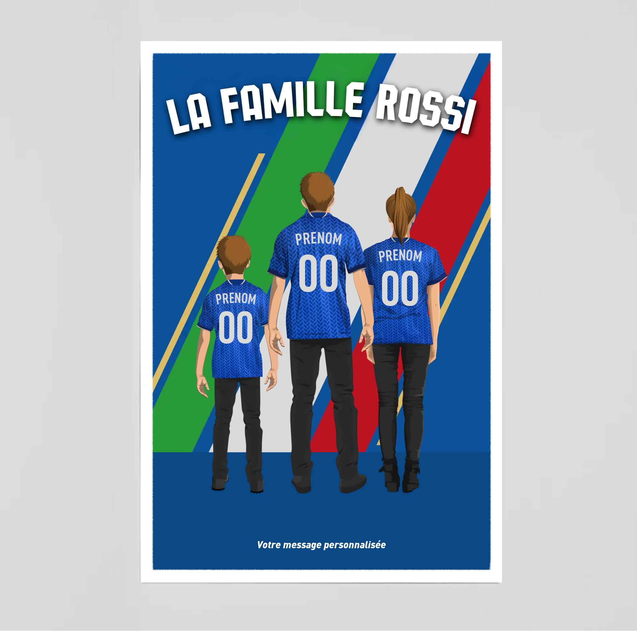 Affiche Foot Italie - Famille Personnalisée