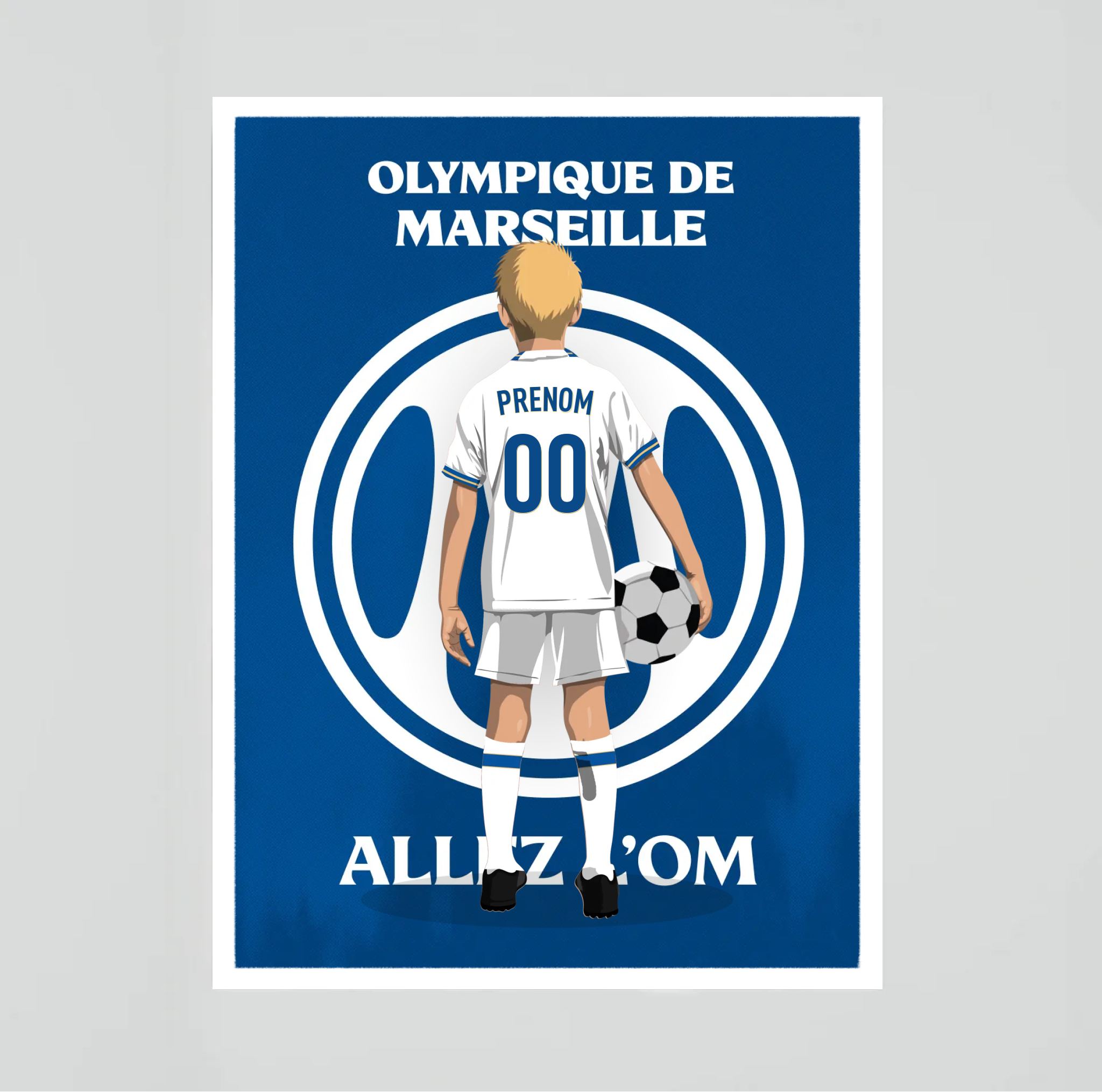 Affiche OM - Enfant Personnalisé 2026