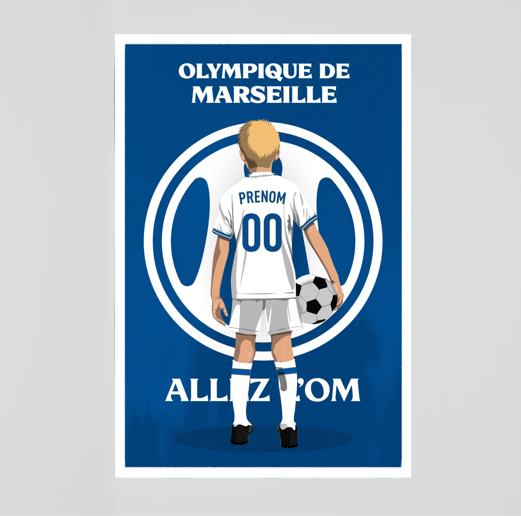 Affiche OM - Enfant Personnalisé 2026