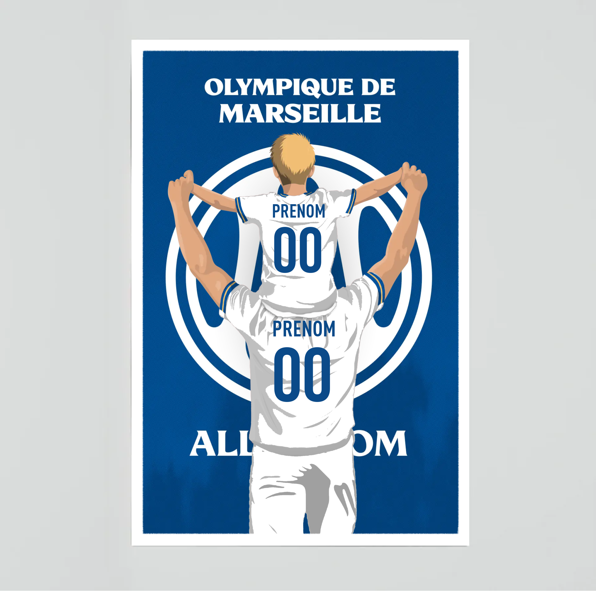 Affiche OM - Père et Enfant Personnalisé 2026