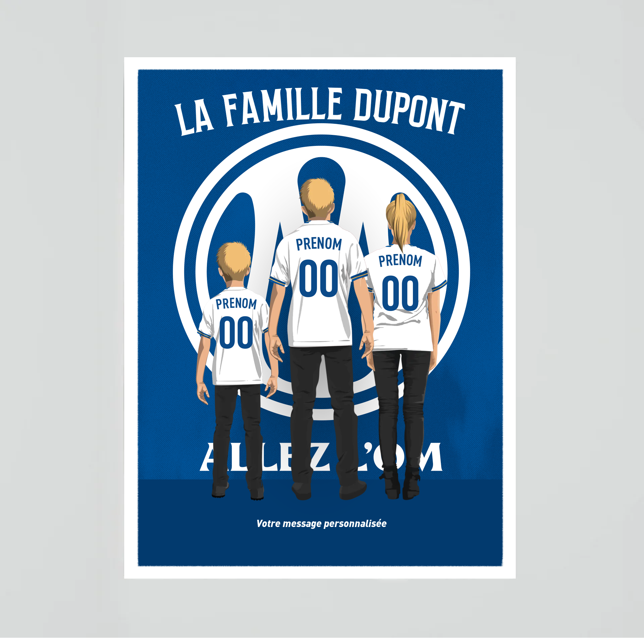 Affiche OM - Famille Personnalisée 2026