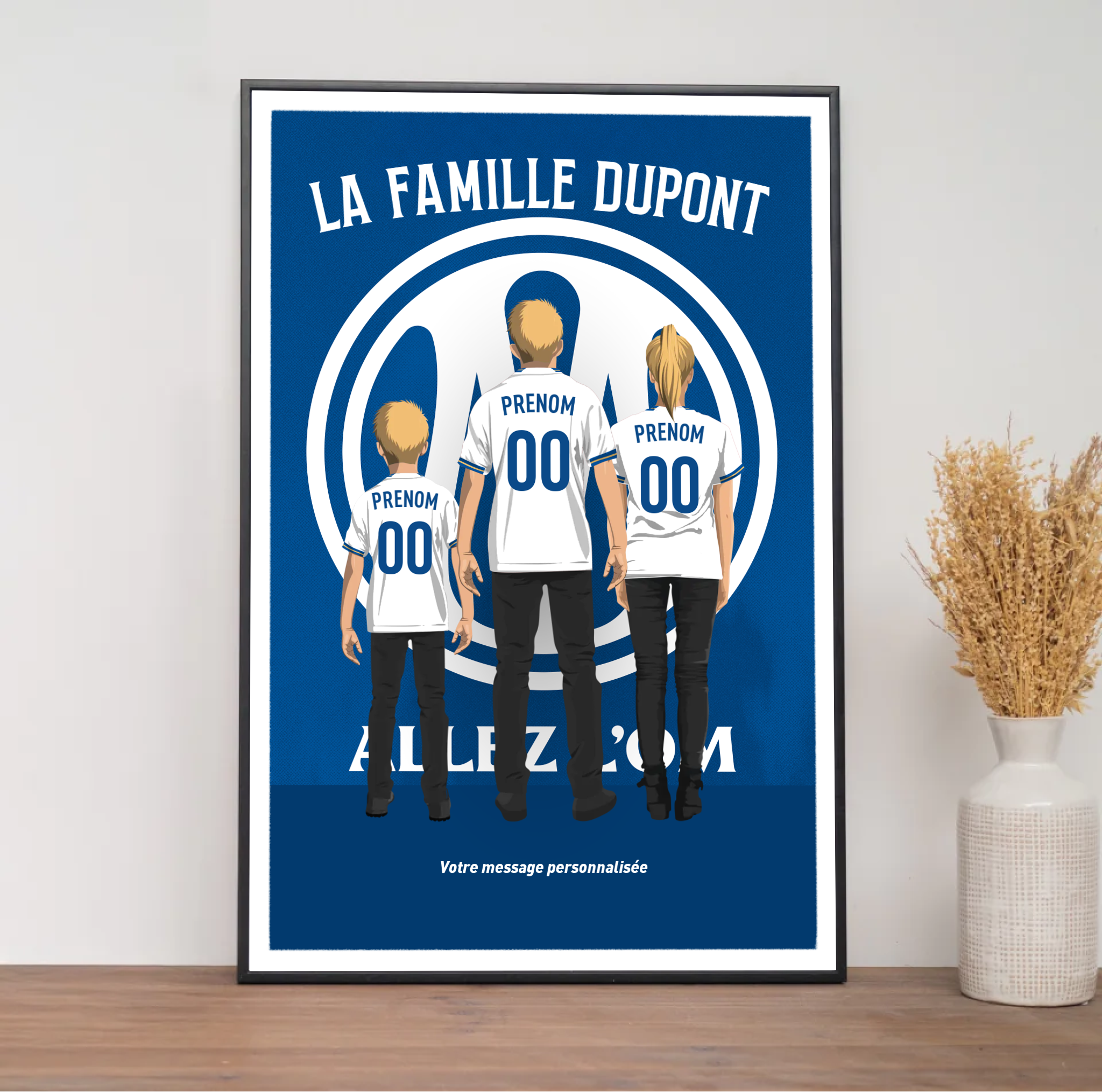 Affiche OM - Famille Personnalisée 2026