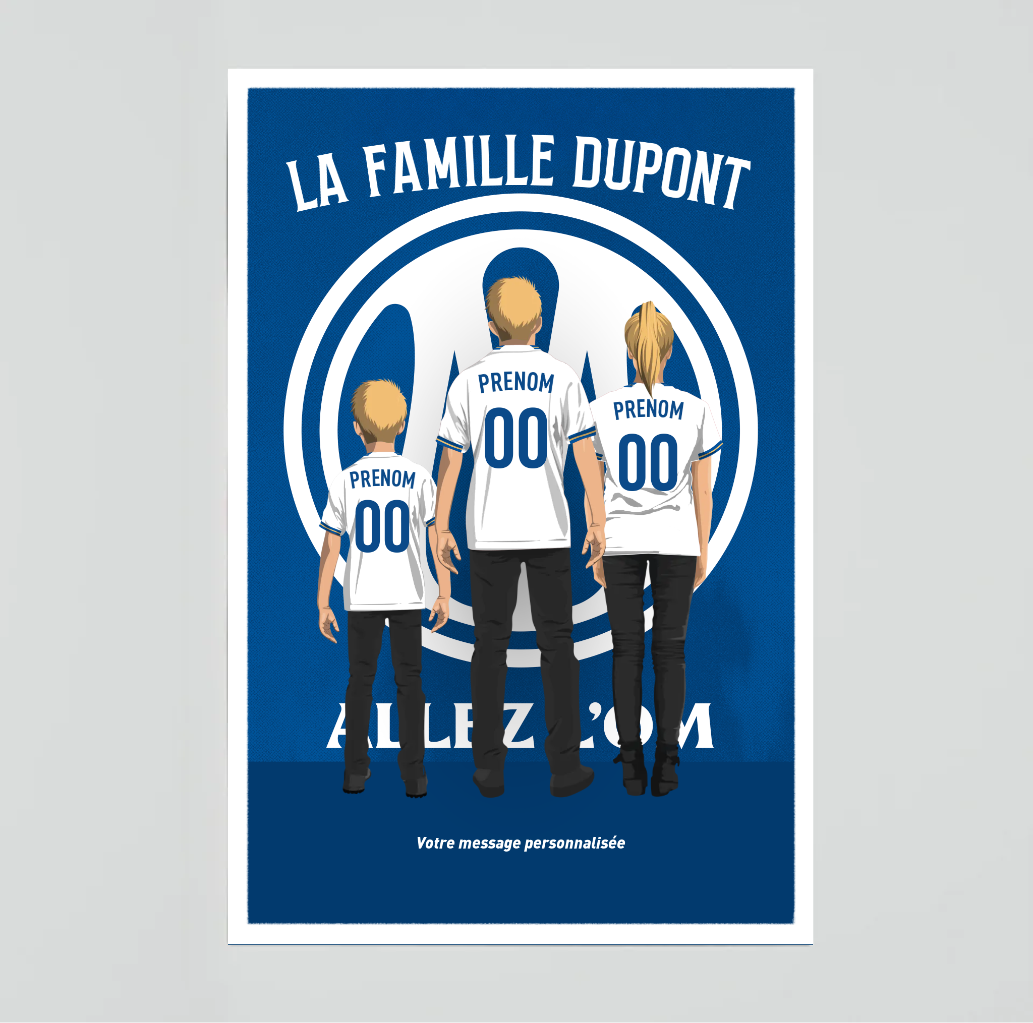Affiche OM - Famille Personnalisée 2026