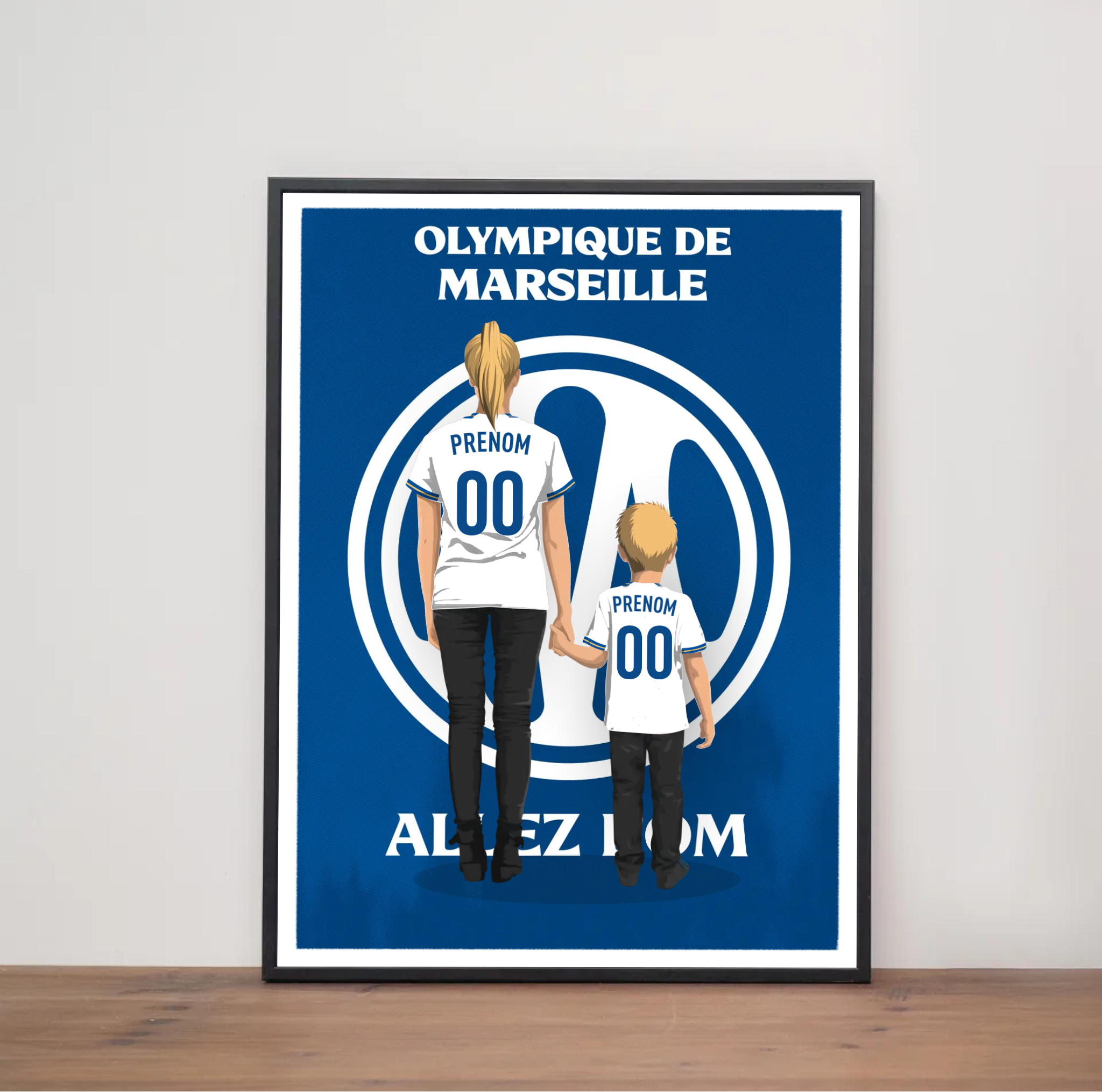 Affiche OM - Mère et Enfant Personnalisé 2026