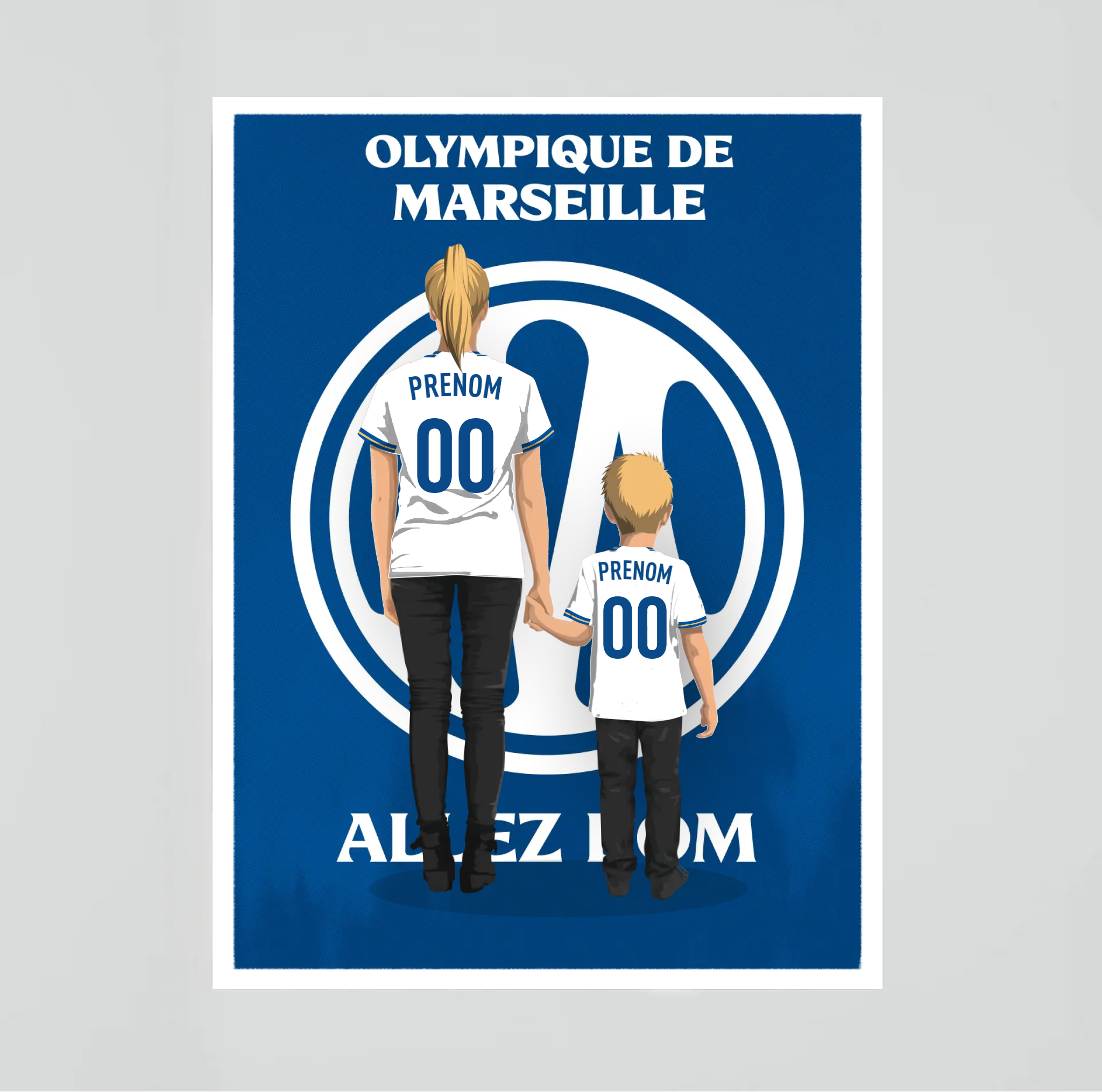Affiche OM - Mère et Enfant Personnalisé 2026