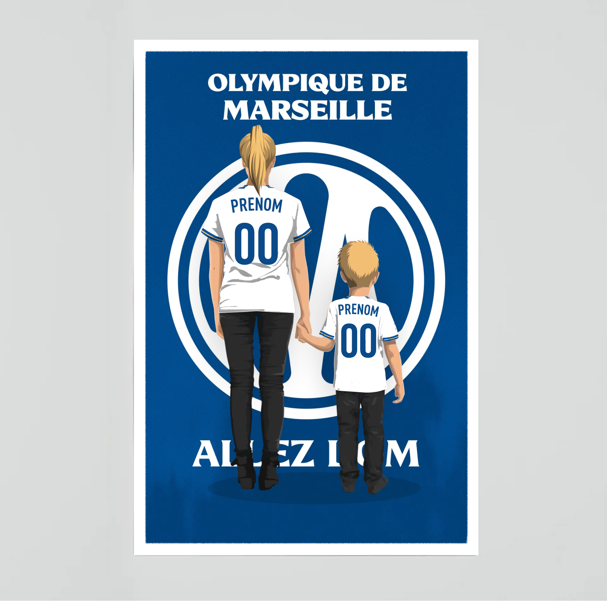 Affiche OM - Mère et Enfant Personnalisé 2026