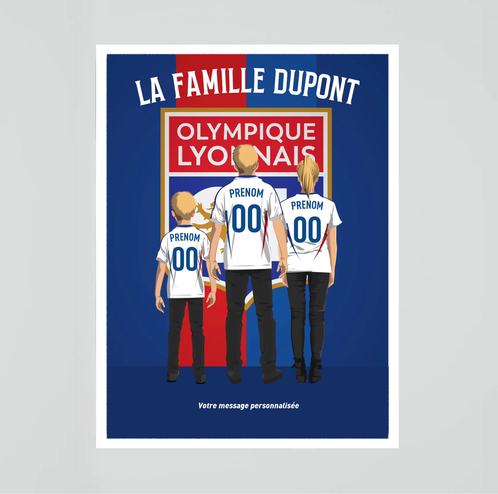 Affiche OL - Famille Personnalisée