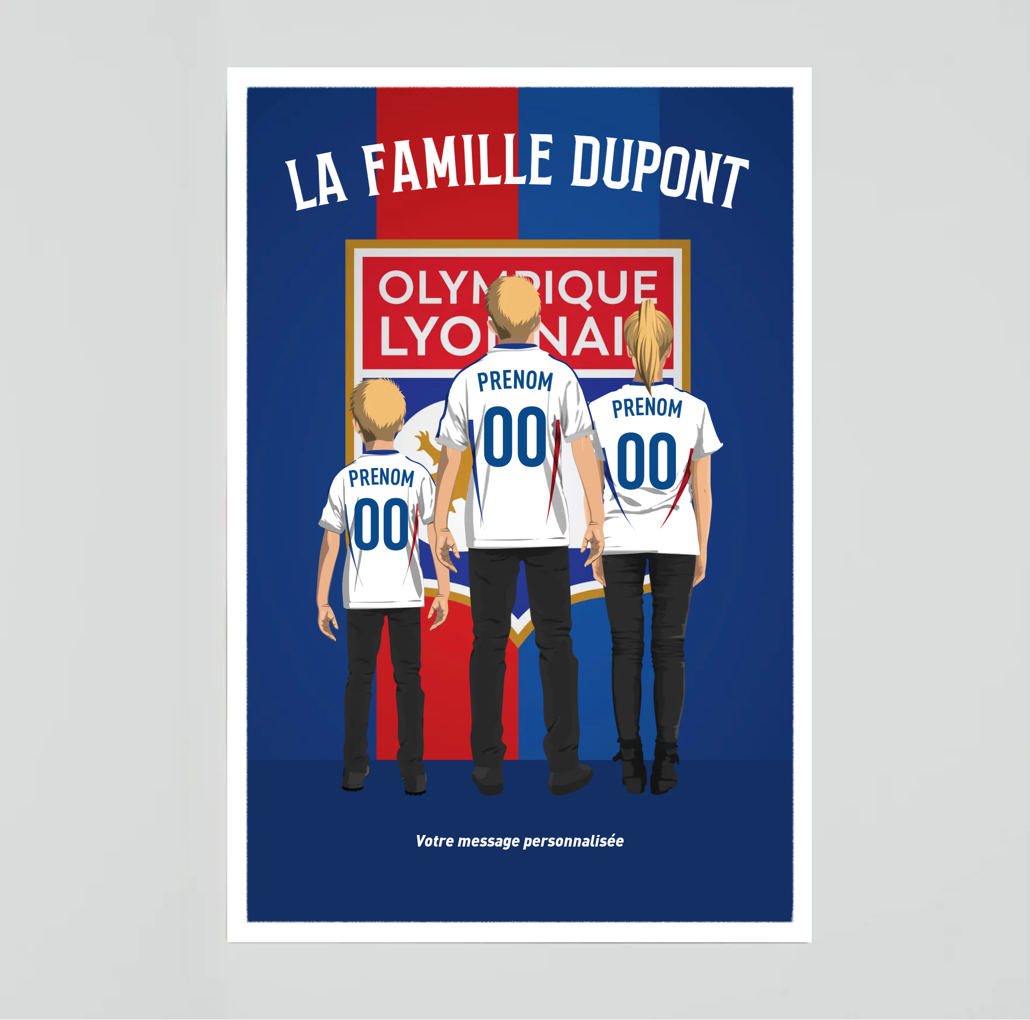 Affiche OL - Famille Personnalisée