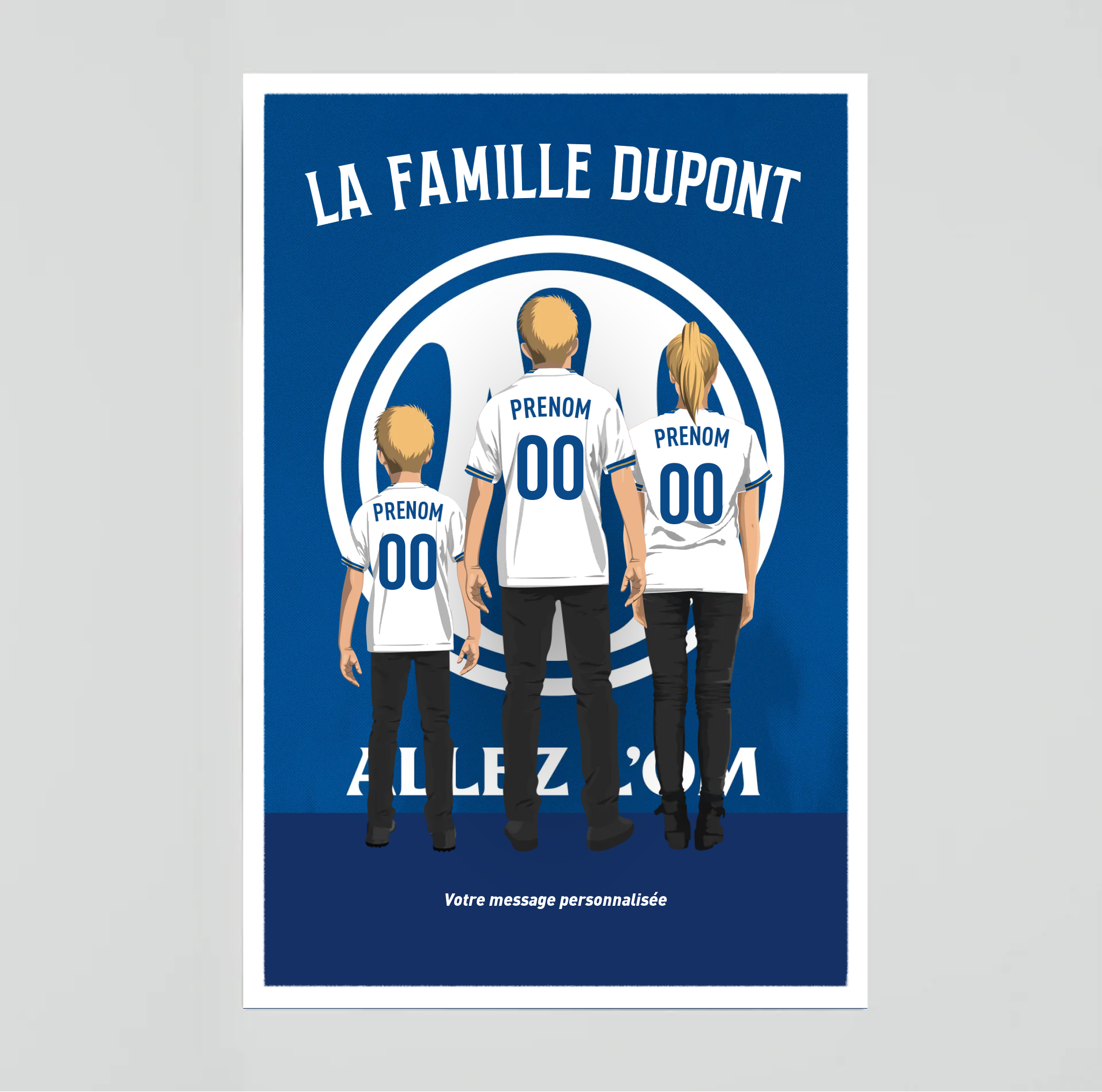 Affiche OM - Famille Personnalisée 2026