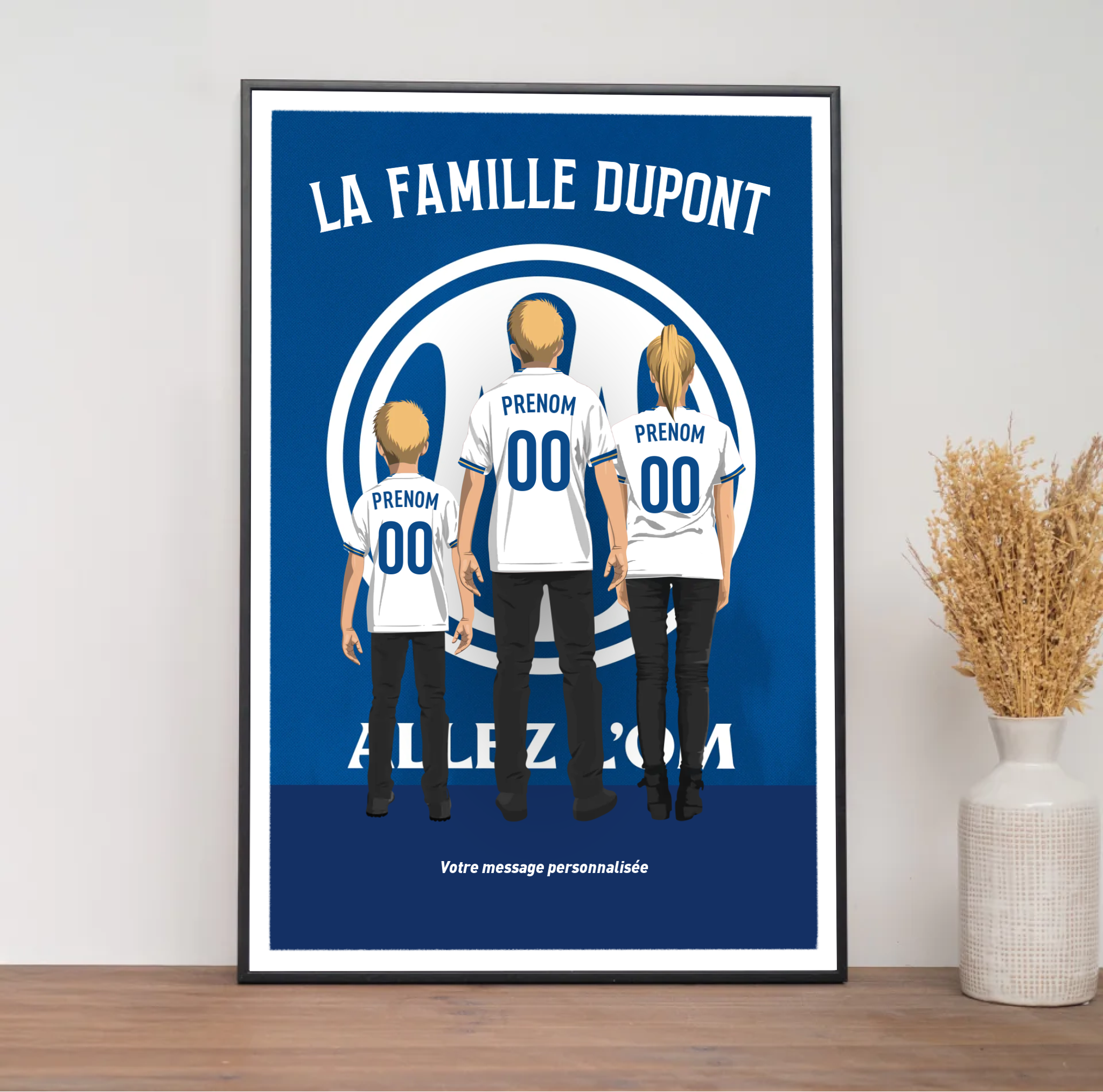 Affiche OM - Famille Personnalisée 2026