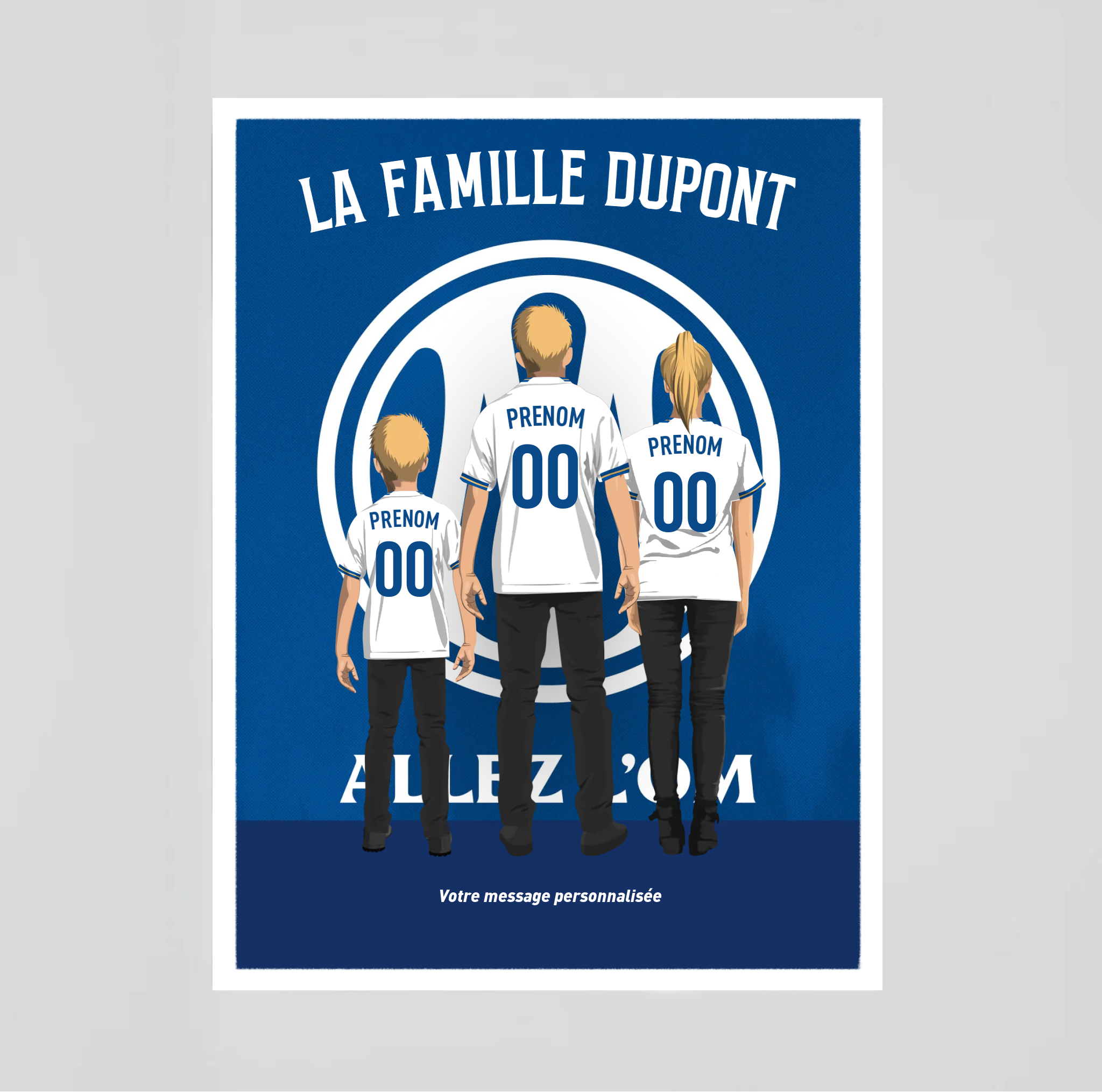 Affiche OM - Famille Personnalisée 2026