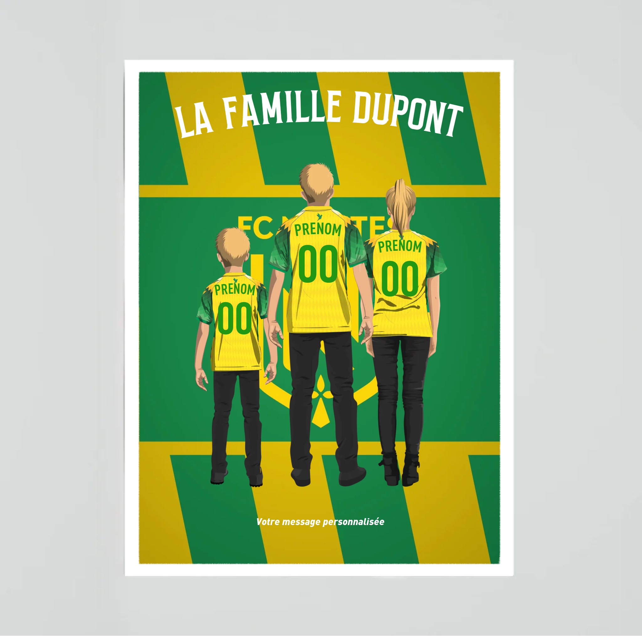 Affiche FC Nantes - Famille Personnalisée