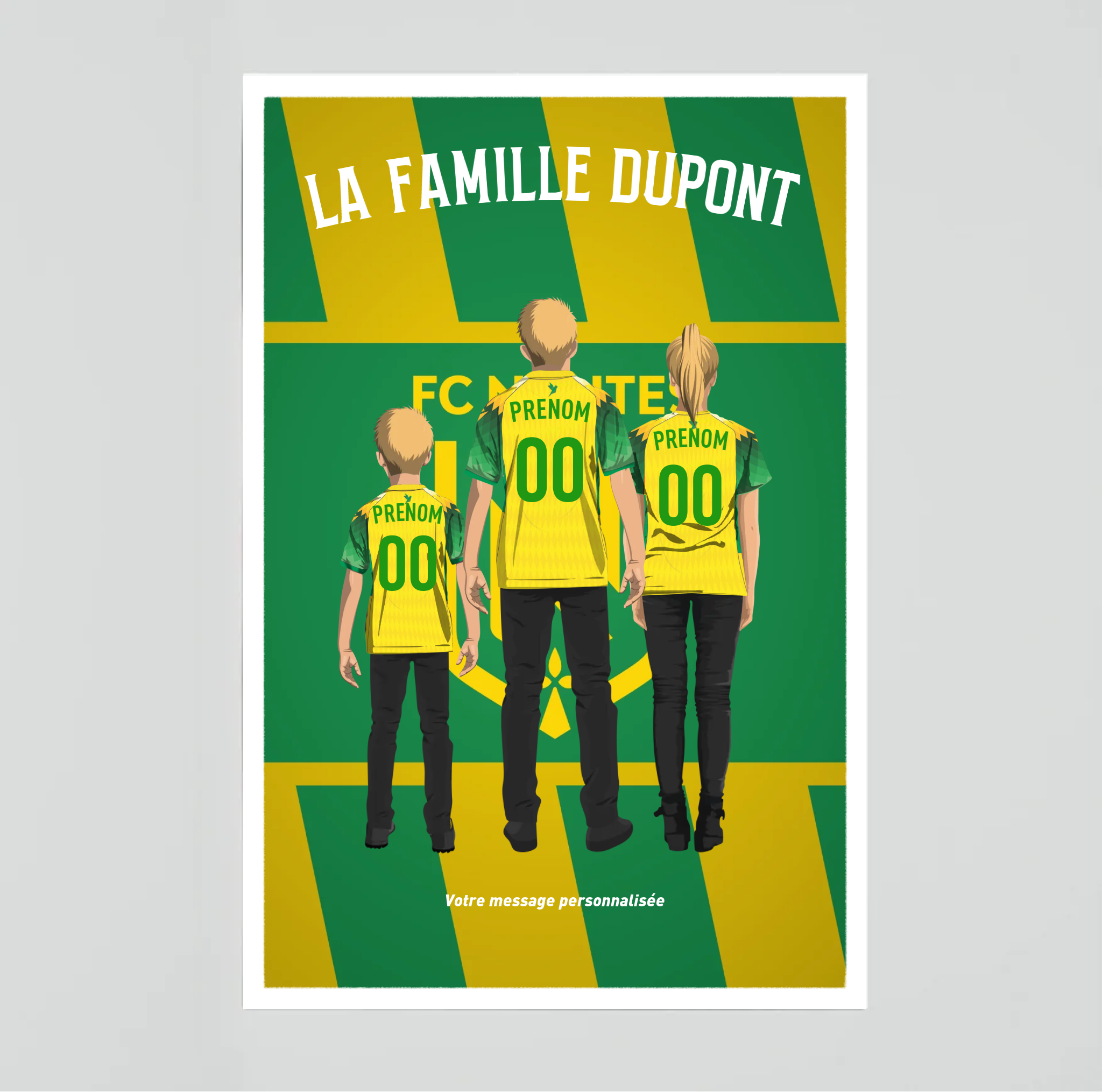 Affiche FC Nantes - Famille Personnalisée